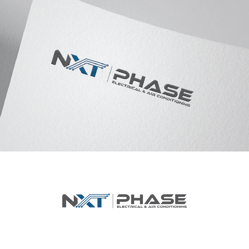 Logo Design by Maxo-Biz for Nxt Phase Electrical & Air Conditioning | Design #36803168