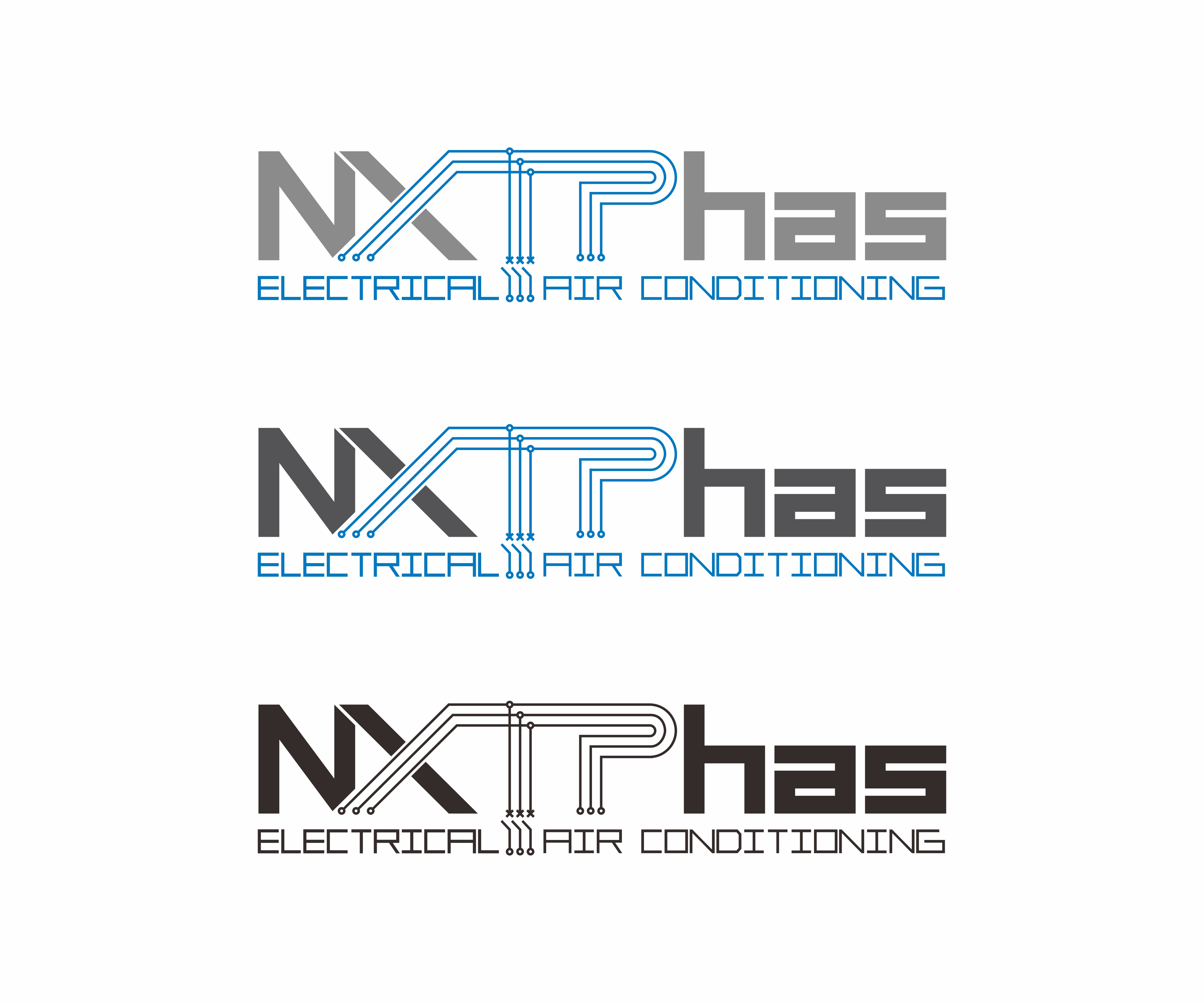 Logo Design by triadicart for Nxt Phase Electrical & Air Conditioning | Design #36794004