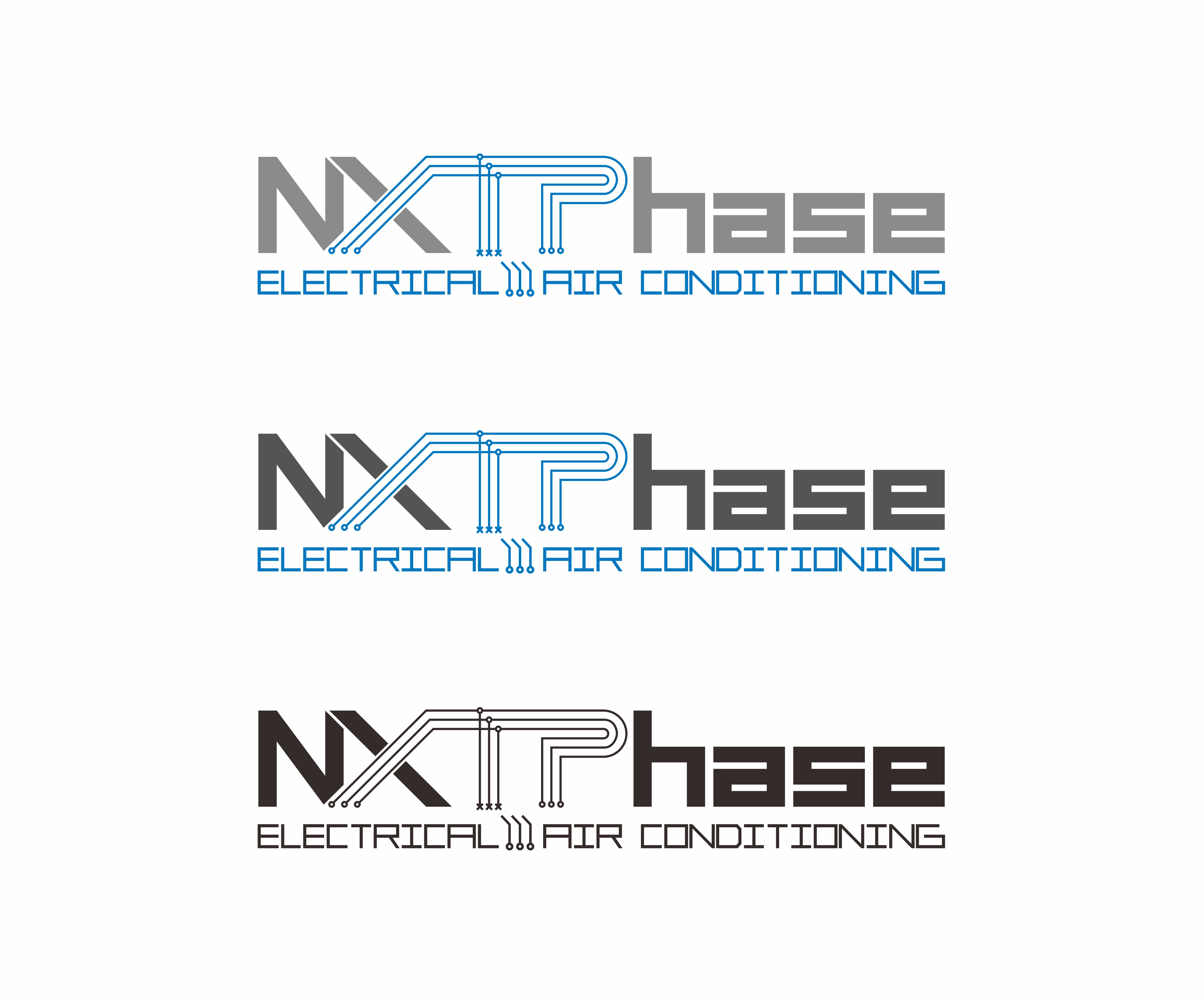 Logo Design by triadicart for Nxt Phase Electrical & Air Conditioning | Design #36797546