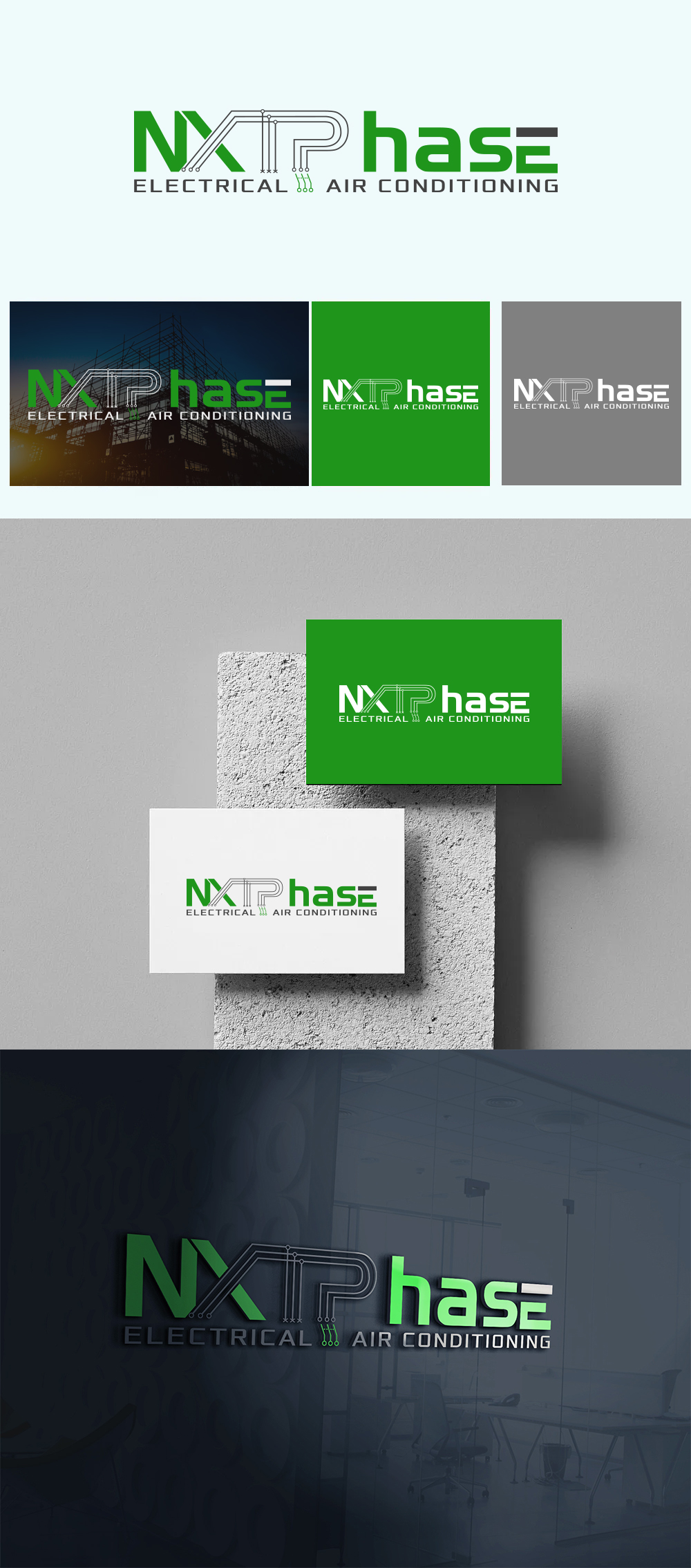 Logo-Design von Imran_me für Nxt Phase Electrical & Air Conditioning | Design #36795160