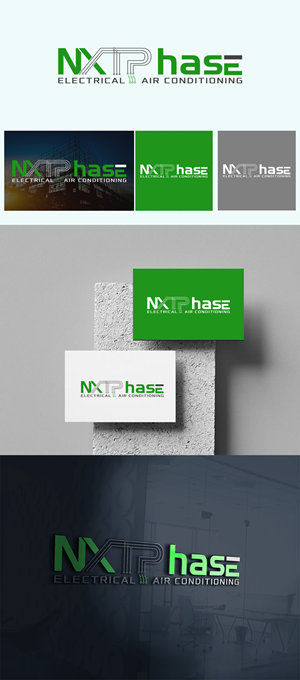 Logo Design by Imran_me for Nxt Phase Electrical & Air Conditioning | Design: #36795160