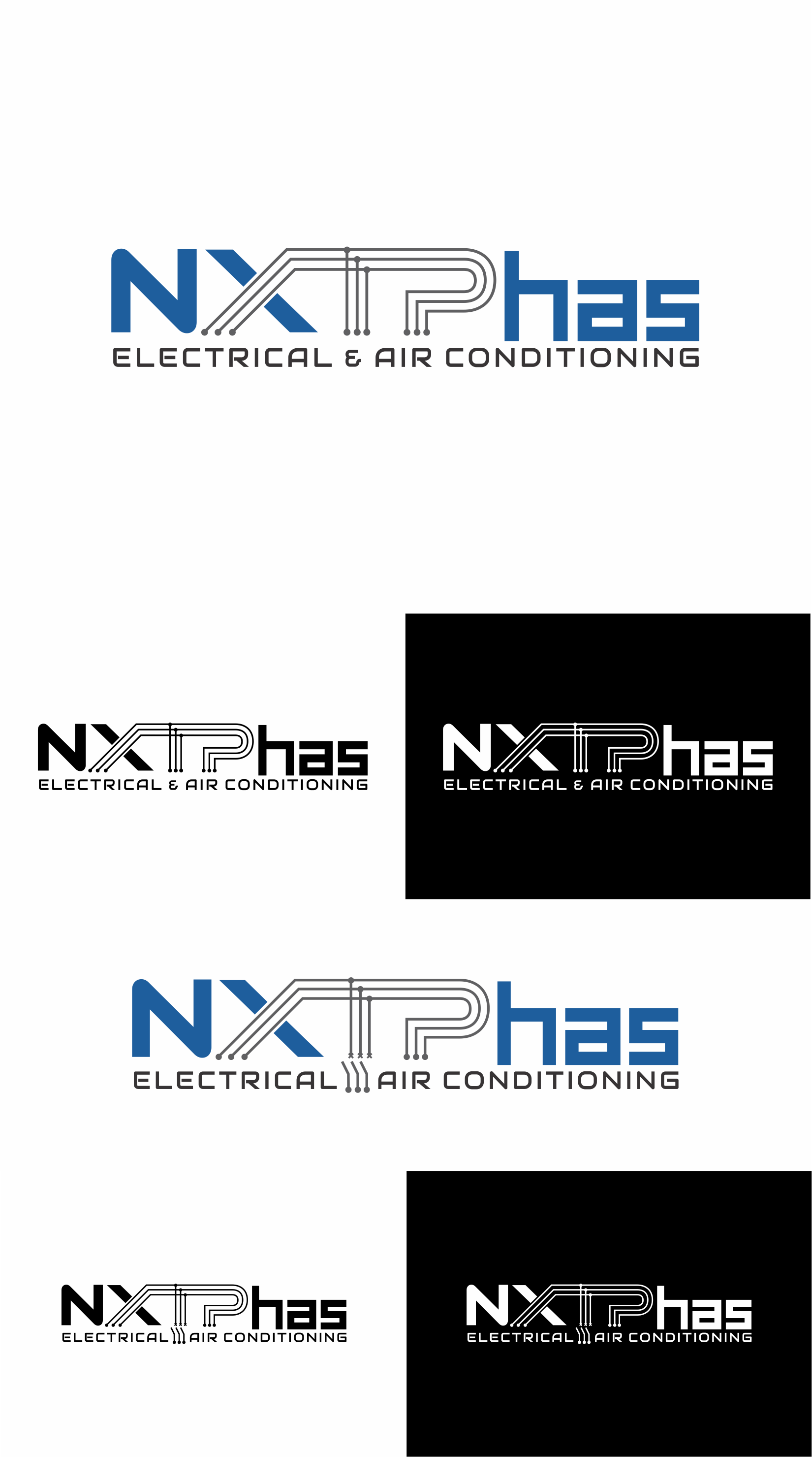 Diseño de Logo por artes aquino para Nxt Phase Electrical & Air Conditioning | Diseño #36789087