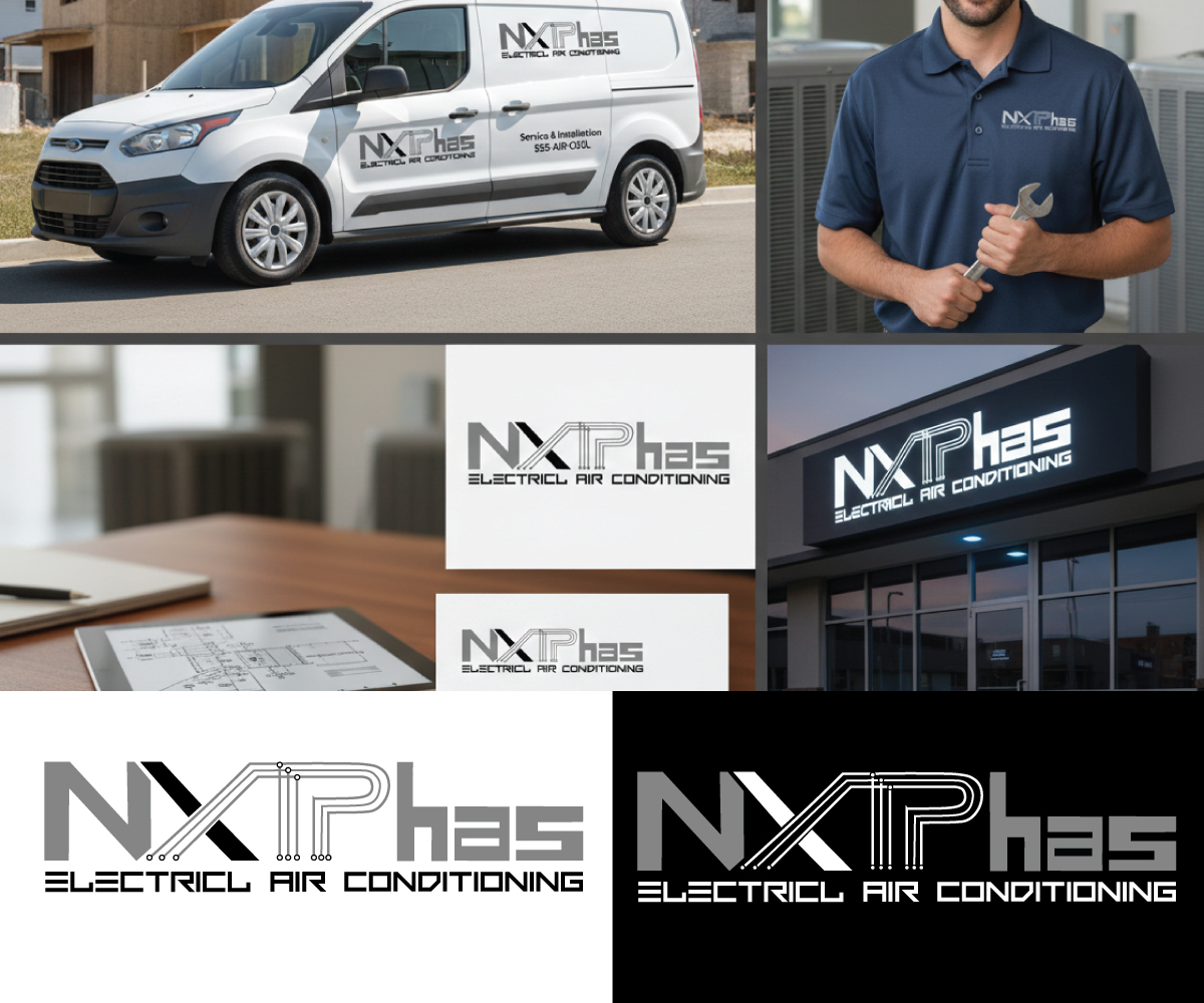Diseño de Logo por Ansh Design para Nxt Phase Electrical & Air Conditioning | Diseño #36783916