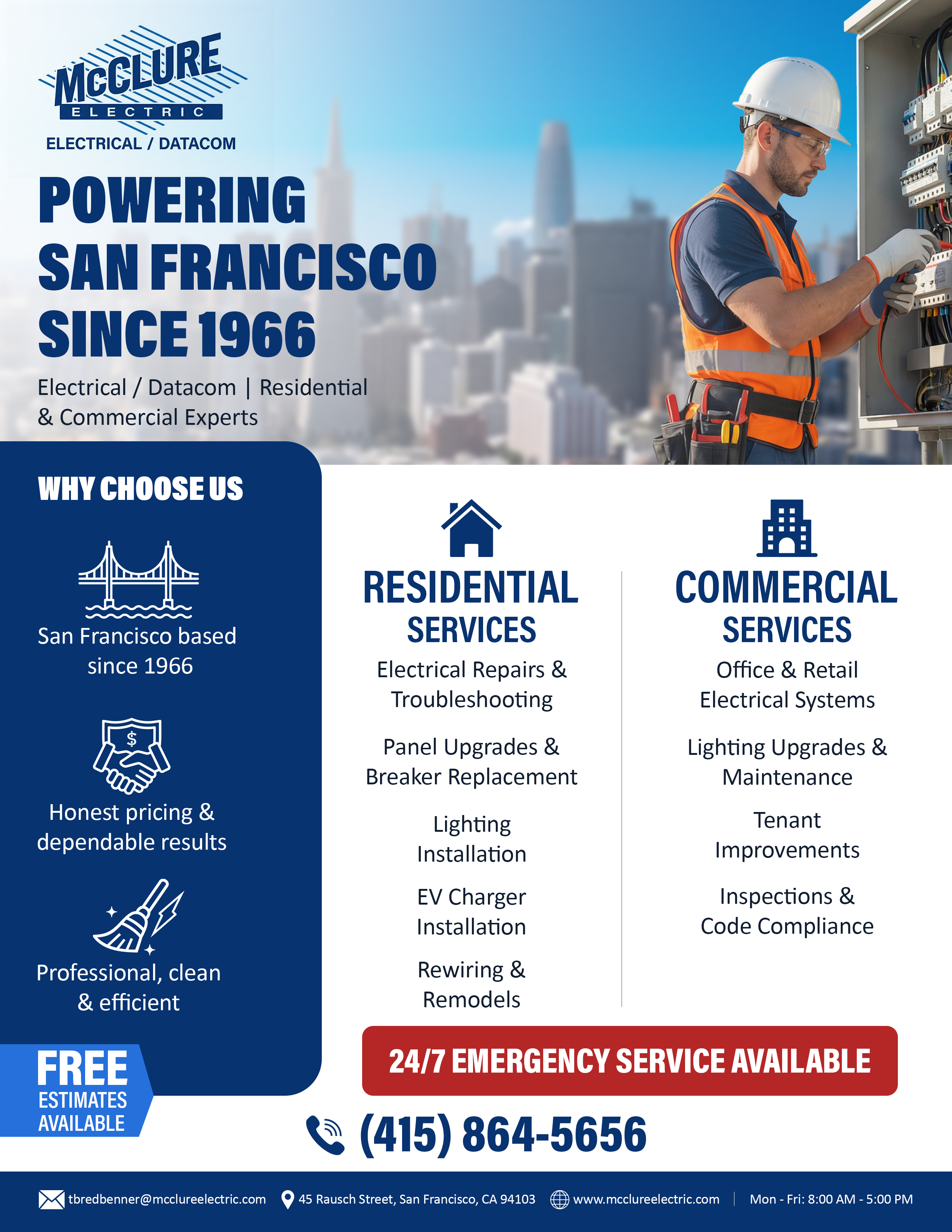 Flyer Design by Designer39 for McClure Electric  | Design #36791579