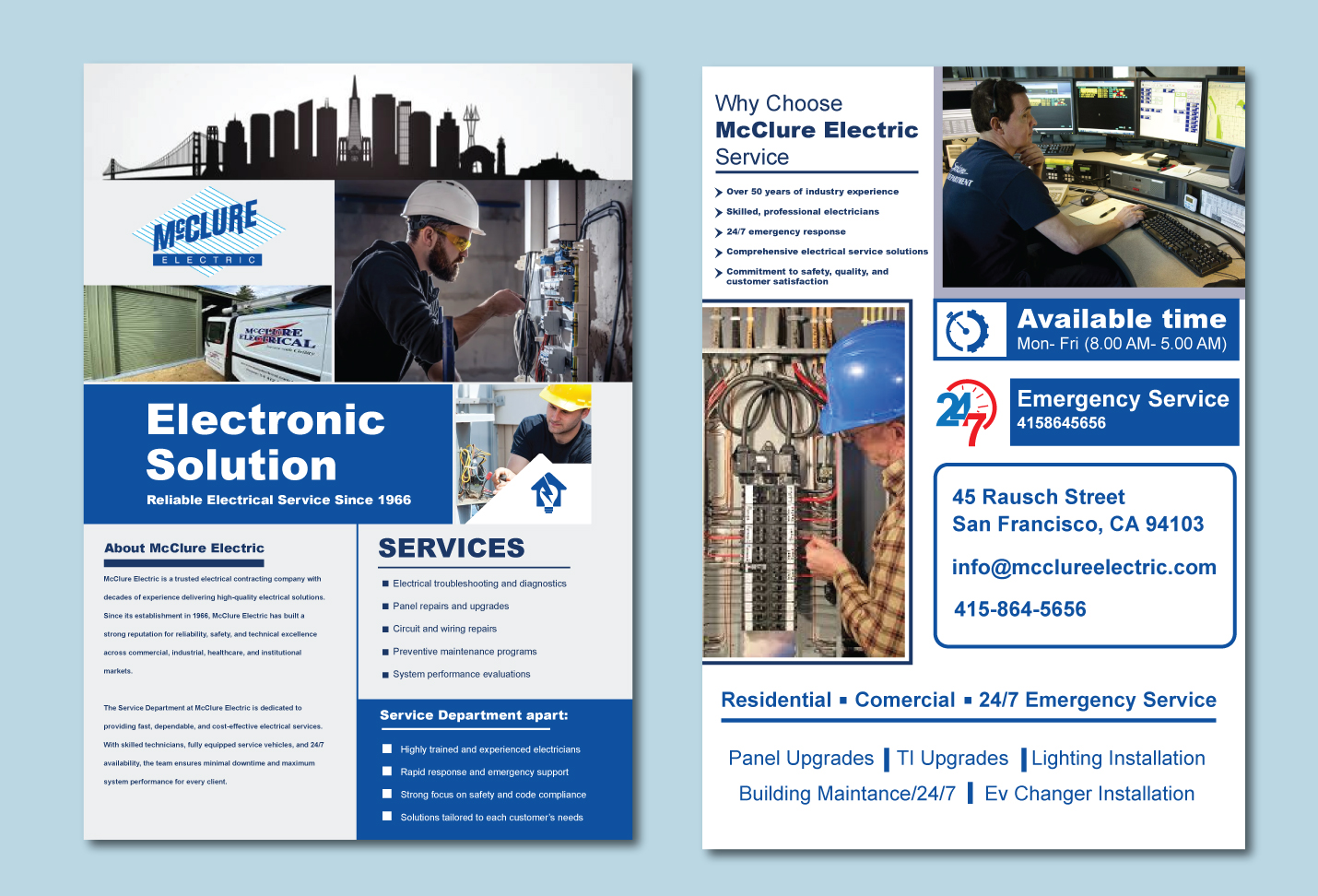 Flyer Design by VectorForge for McClure Electric  | Design #36787221