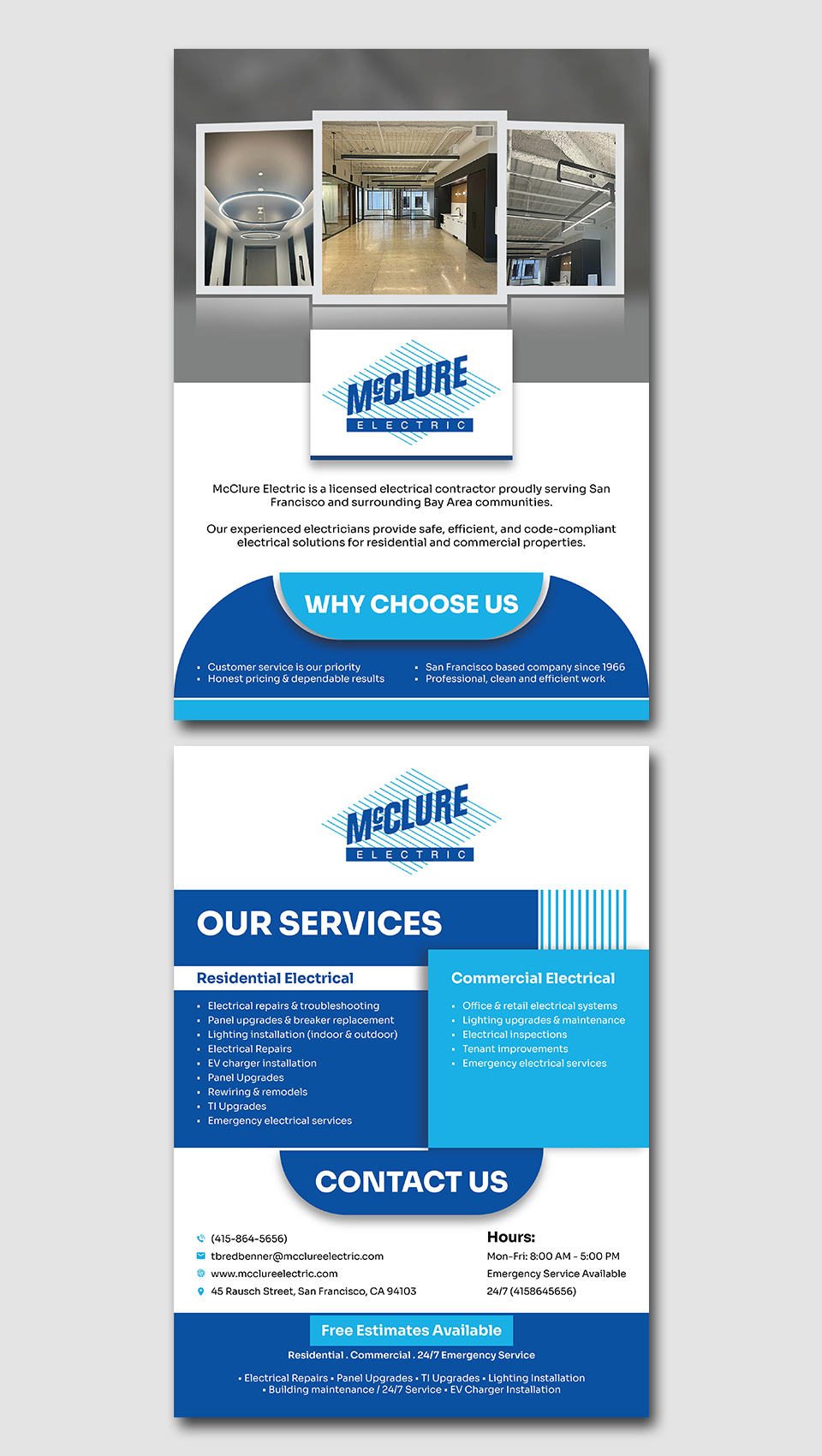 Flyer Design by YourLogoMaster for McClure Electric  | Design #36795074
