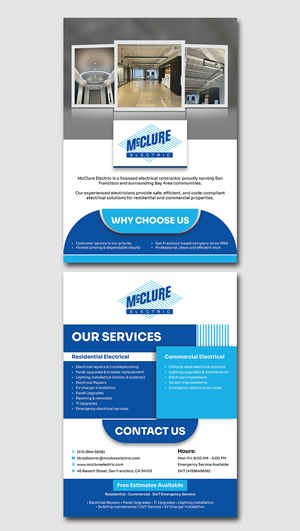 Flyer Design by YourLogoMaster for McClure Electric  | Design: #36795074