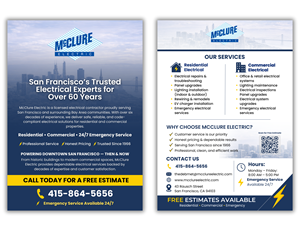Flyer Design by Custom A for McClure Electric  | Design #36790873