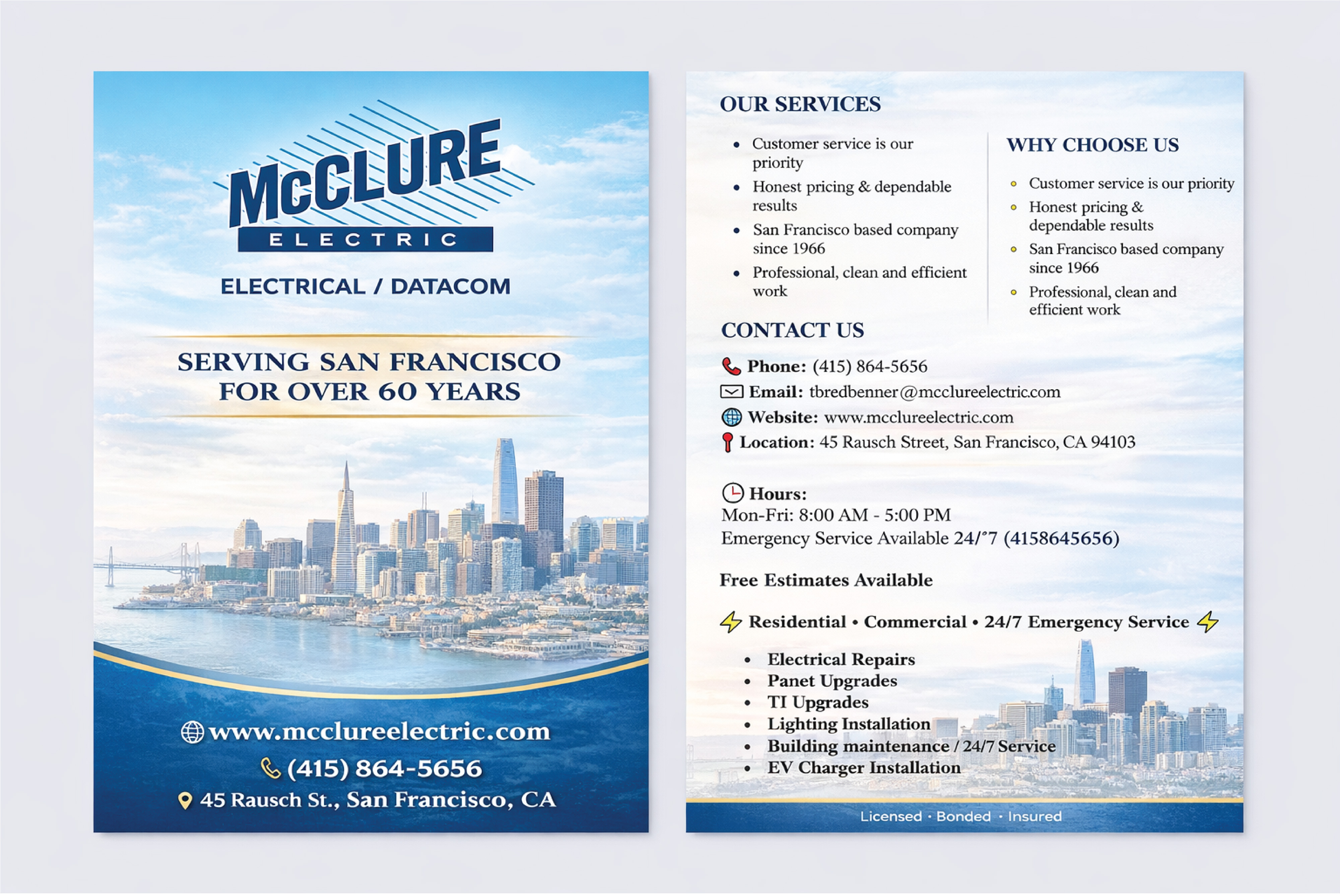 Flyer Design by Fuhad Jihad for McClure Electric  | Design #36788530