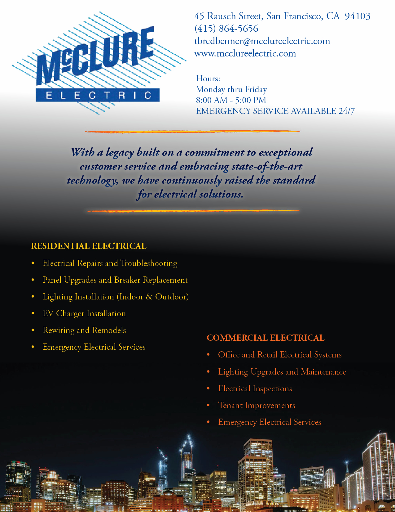 Flyer Design by susan t. for McClure Electric  | Design #36790385