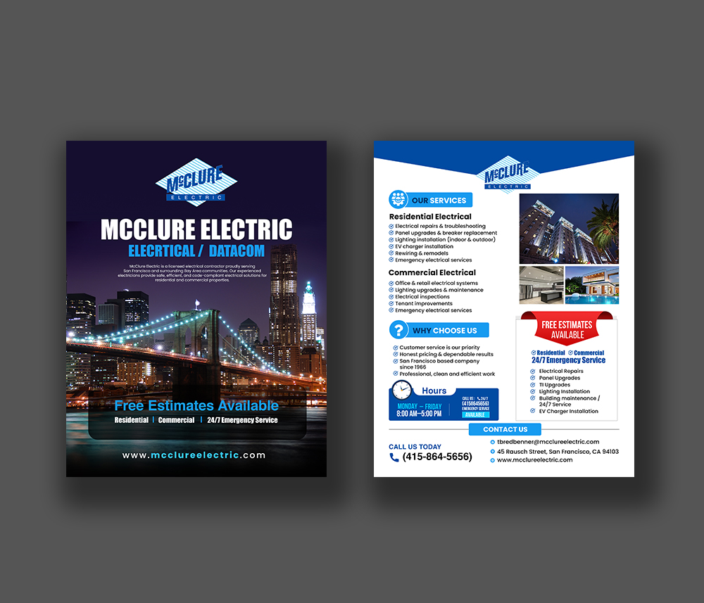 Flyer Design by debdesign for McClure Electric  | Design #36792531
