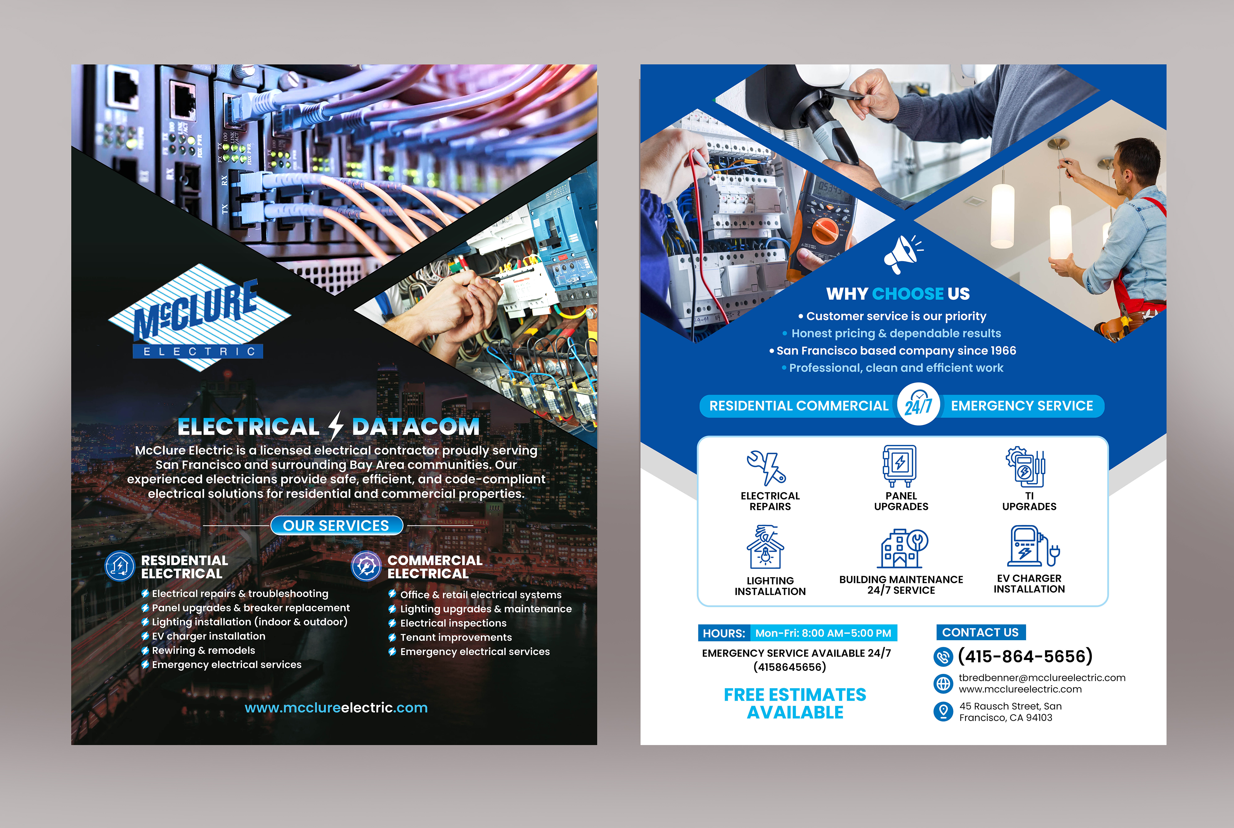 Flyer Design by rkailas for McClure Electric  | Design #36798237