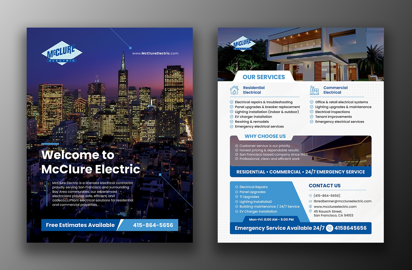 Flyer Design by OwnDesign for McClure Electric  | Design #36787806