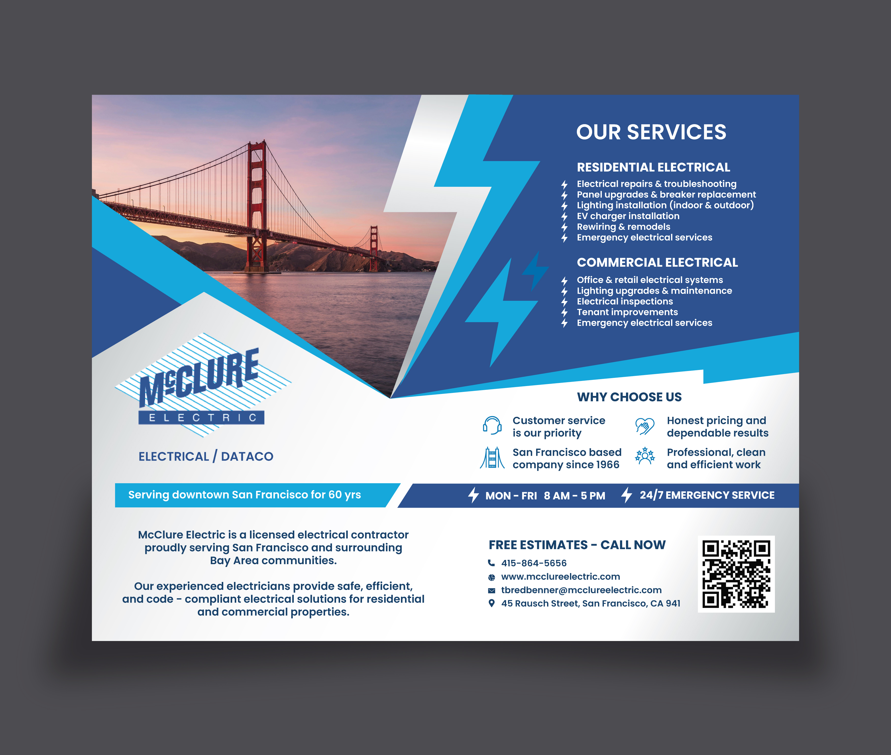 Flyer Design by saurov for McClure Electric  | Design #36791645