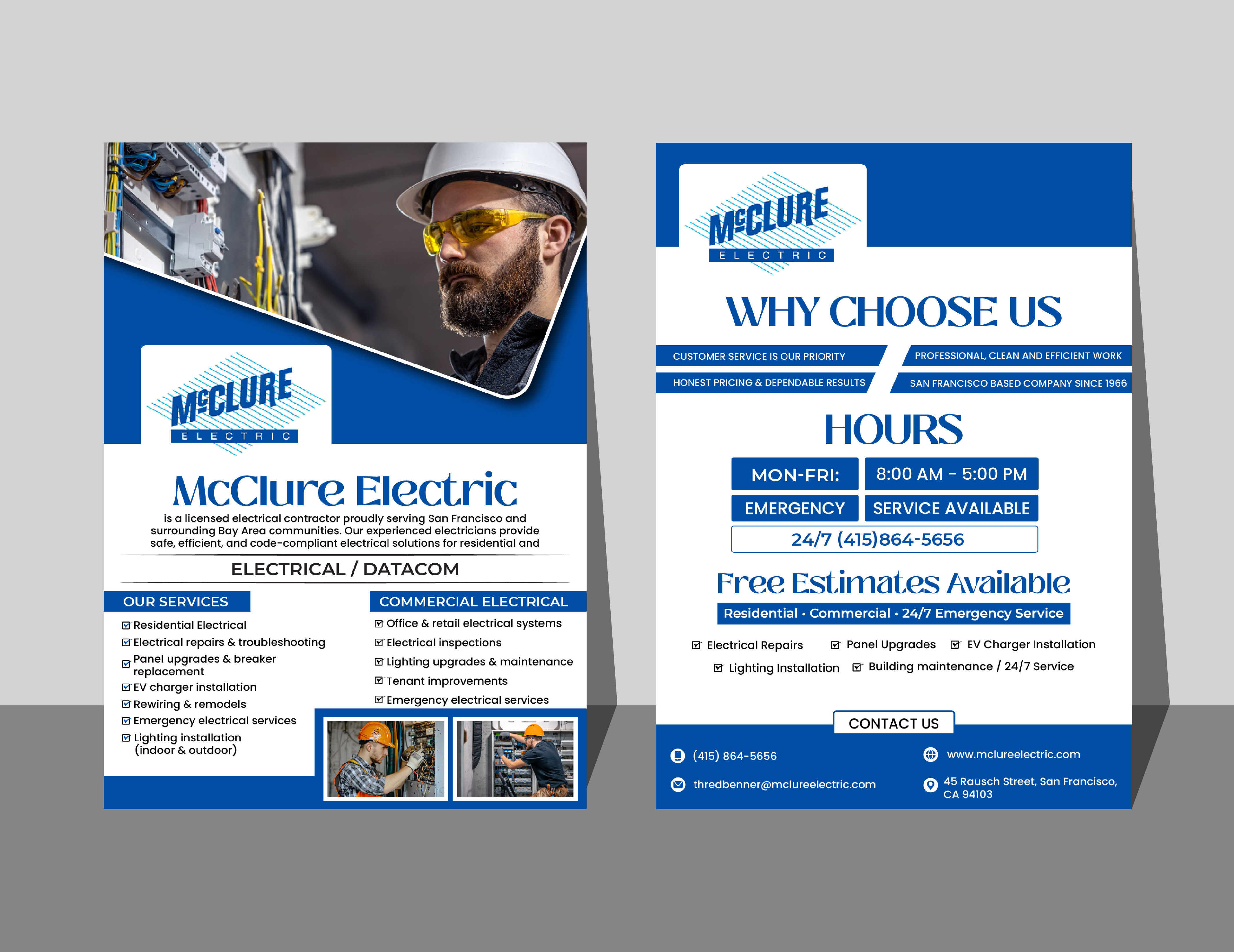 Flyer Design by Design Reflector for McClure Electric  | Design #36795724