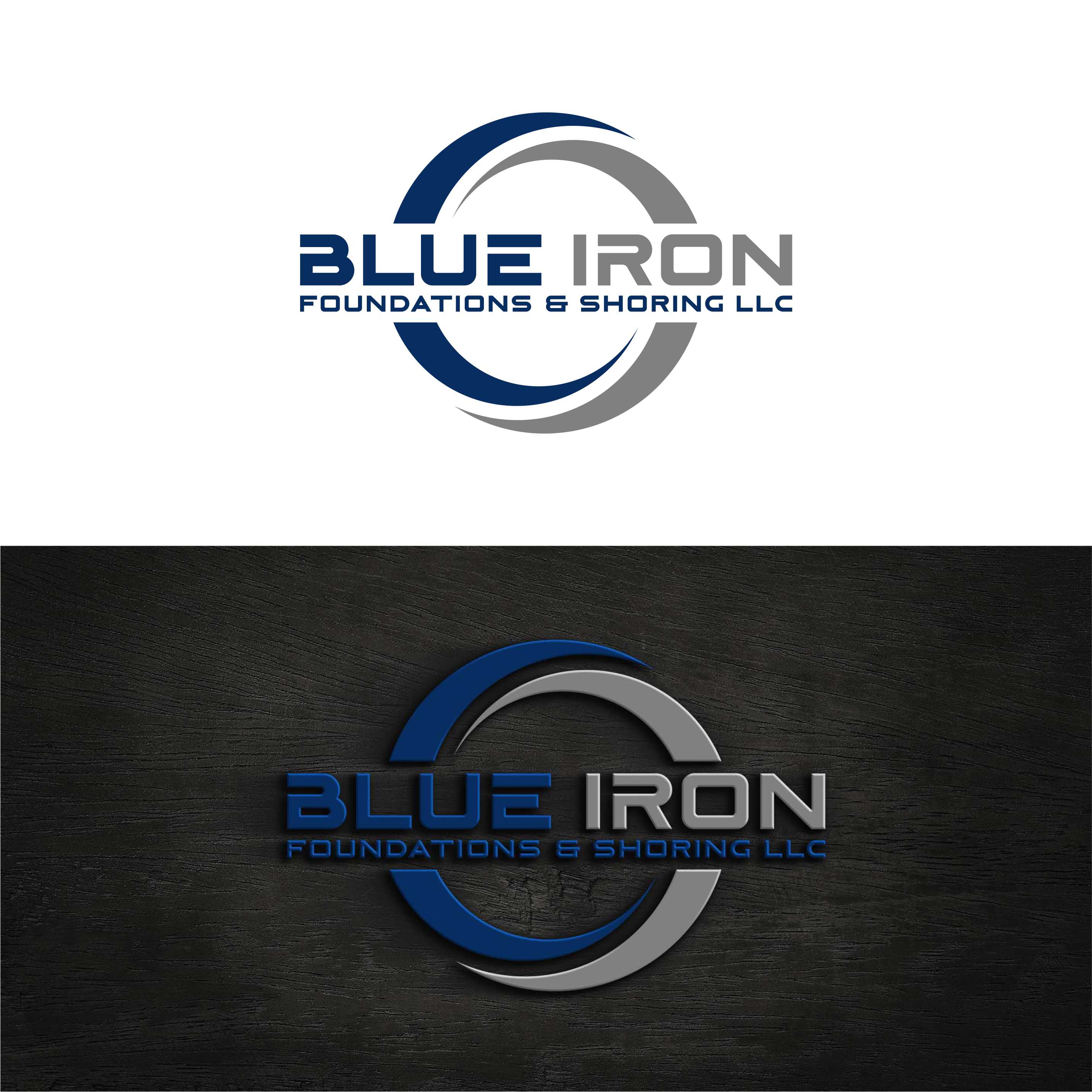 Logo Design by Bingah for Blue Iron Foundations & Shoring, LLC | Design #36785331