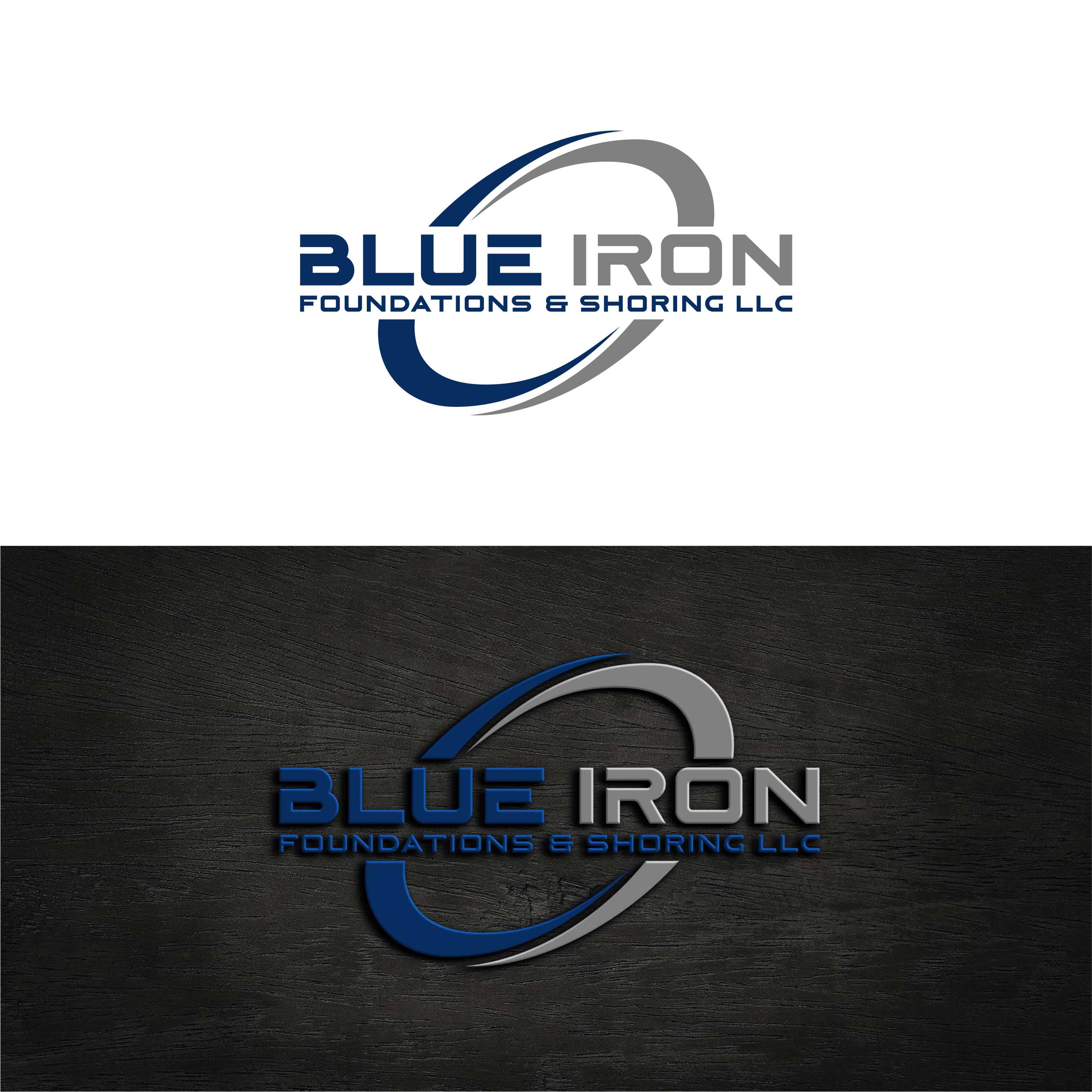 Logo Design by Bingah for Blue Iron Foundations & Shoring, LLC | Design #36817149