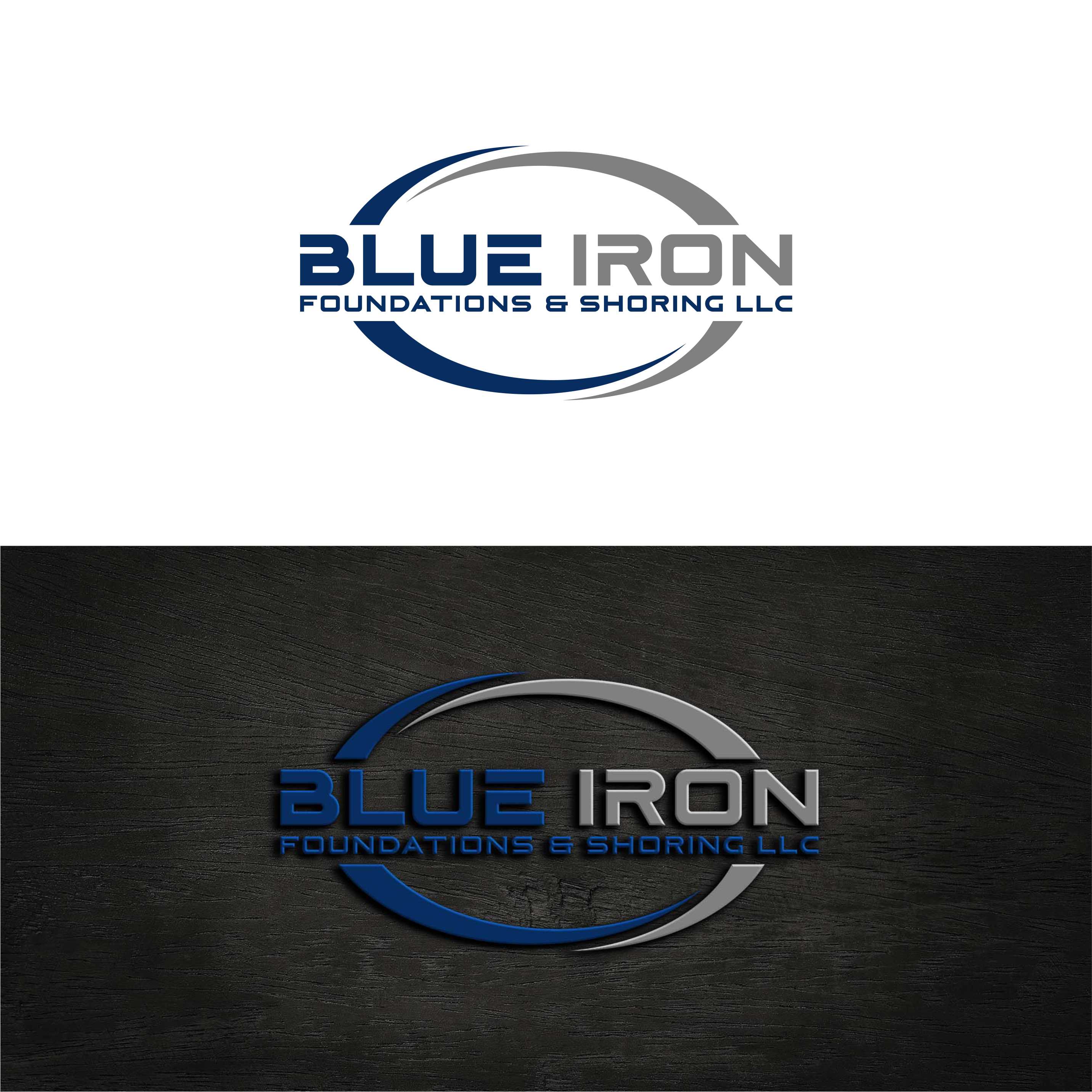 Logo Design by Bingah for Blue Iron Foundations & Shoring, LLC | Design #36818765