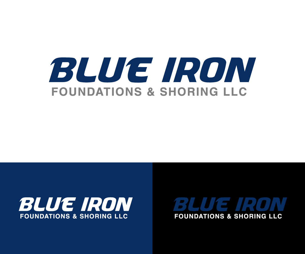 Logo Design by Kavth for Blue Iron Foundations & Shoring, LLC | Design #36814005