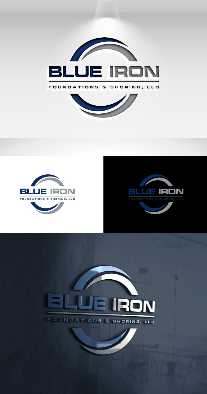 Logo Design by Design_tamim for Blue Iron Foundations & Shoring, LLC | Design #36789598