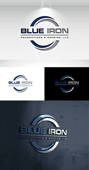 Logo Design by Design_tamim for Blue Iron Foundations & Shoring, LLC | Design: #36789598