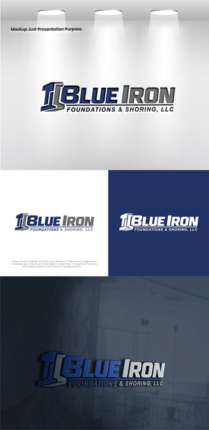 Logo Design by VectorForge for Blue Iron Foundations & Shoring, LLC | Design: #36790244