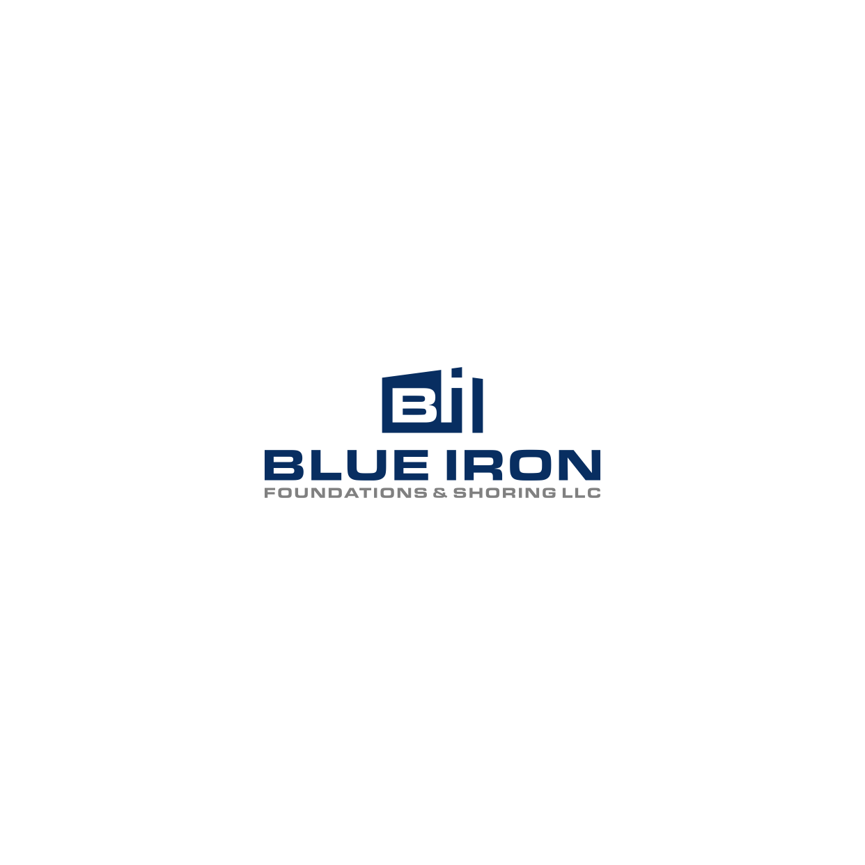 Logo Design by Kaze56 for Blue Iron Foundations & Shoring, LLC | Design #36785126