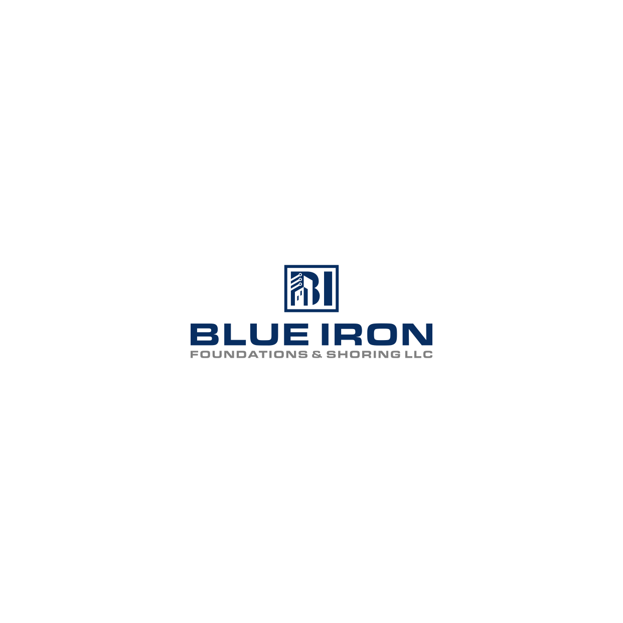 Logo Design by Kaze56 for Blue Iron Foundations & Shoring, LLC | Design #36785139