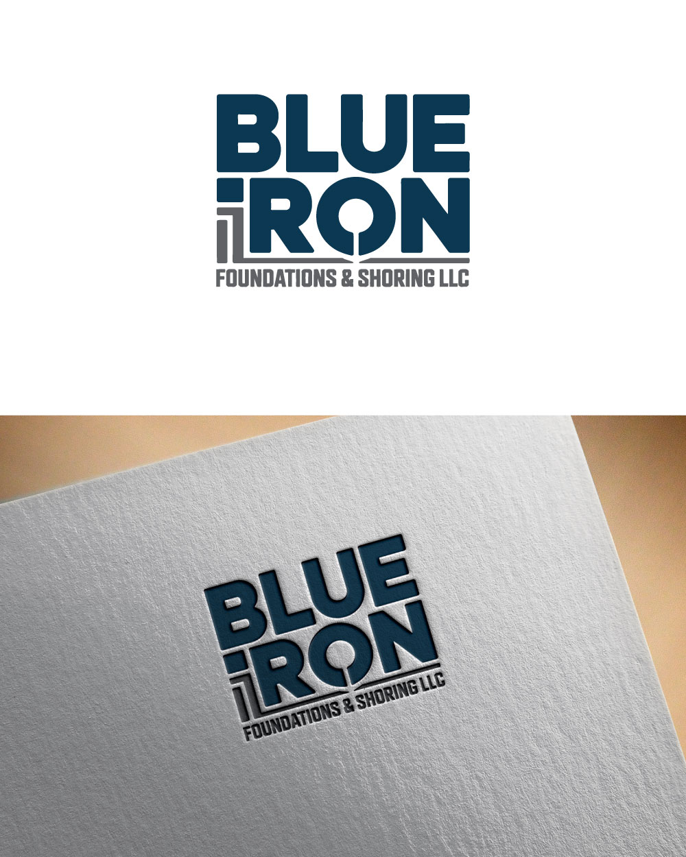 Logo-Design von KING JM für Blue Iron Foundations & Shoring, LLC | Design #36786611