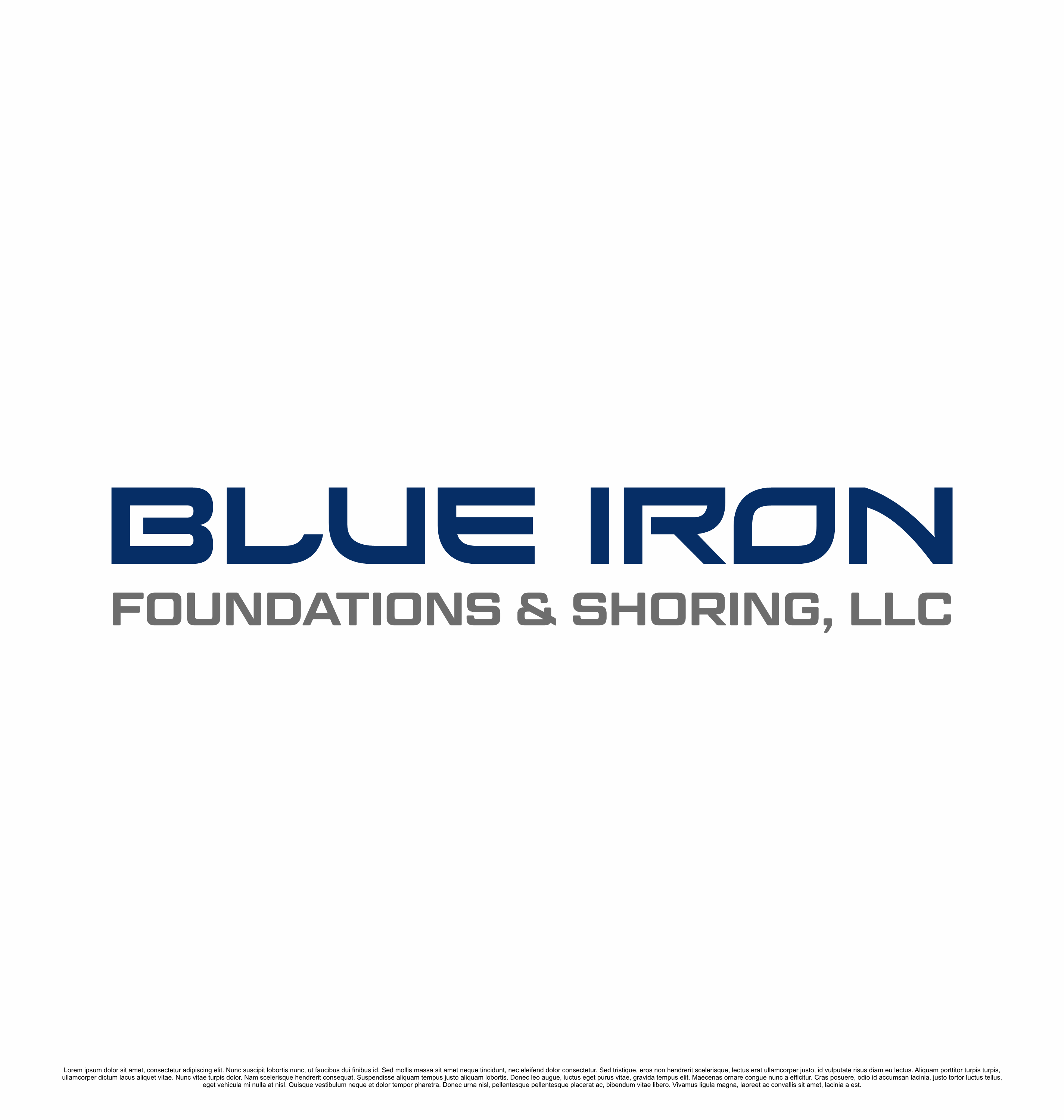Logo-Design von saesean für Blue Iron Foundations & Shoring, LLC | Design #36789077