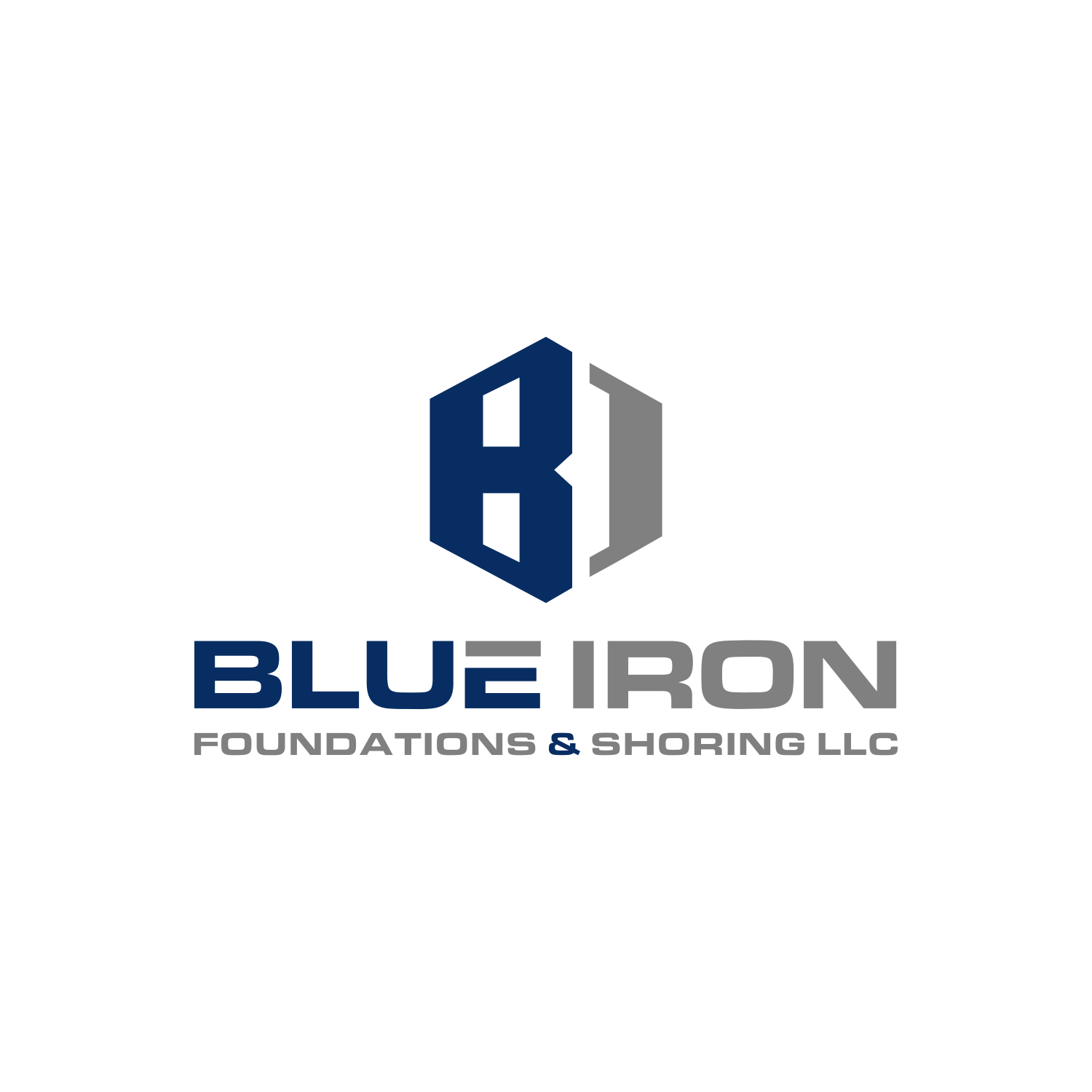 Logo Design by Megan Logan for Blue Iron Foundations & Shoring, LLC | Design #36807527