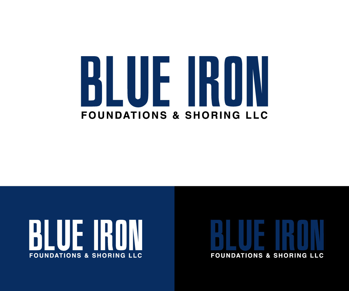 Logo Design by DesignMaker 2 for Blue Iron Foundations & Shoring, LLC | Design #36815637