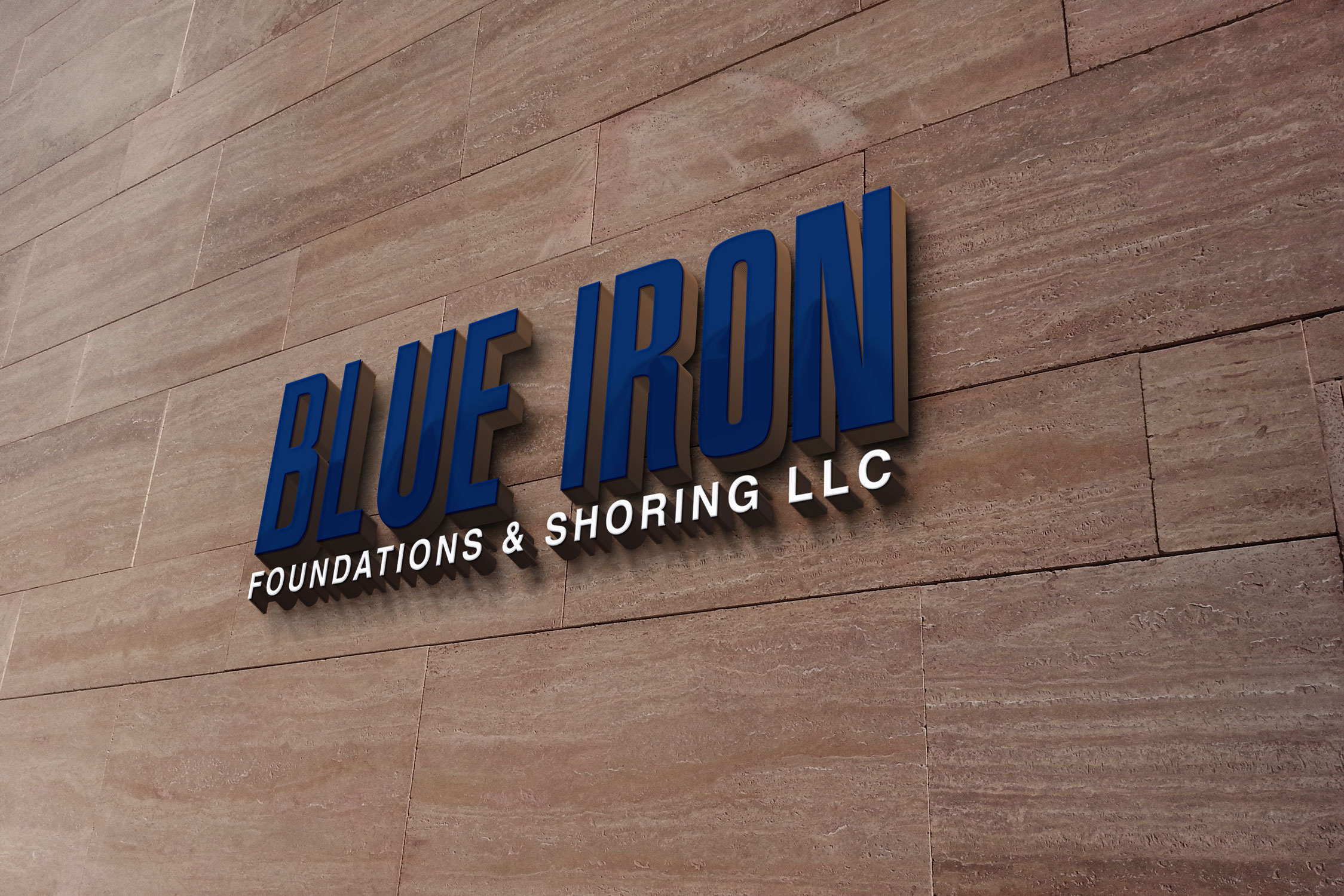 Logo Design by DesignMaker 2 for Blue Iron Foundations & Shoring, LLC | Design #36815649