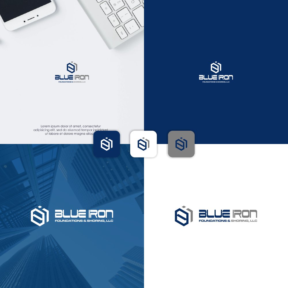 Logo-Design von MK_STD für Blue Iron Foundations & Shoring, LLC | Design #36788631