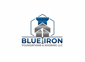 Diseño de Logo por hossain32 para Blue Iron Foundations & Shoring, LLC | Diseño: #36788840