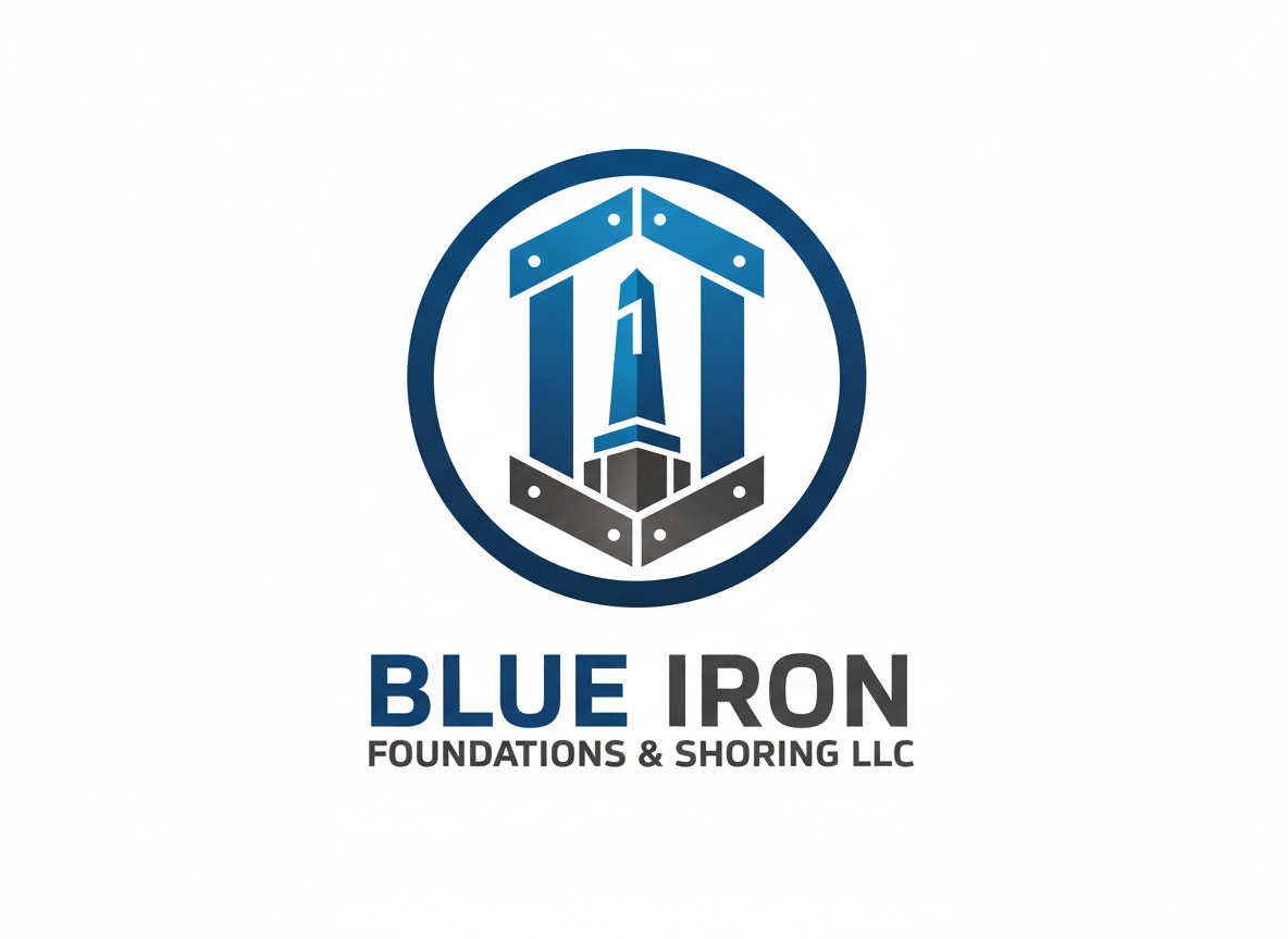 Logo Design by hossain32 for Blue Iron Foundations & Shoring, LLC | Design #36788842