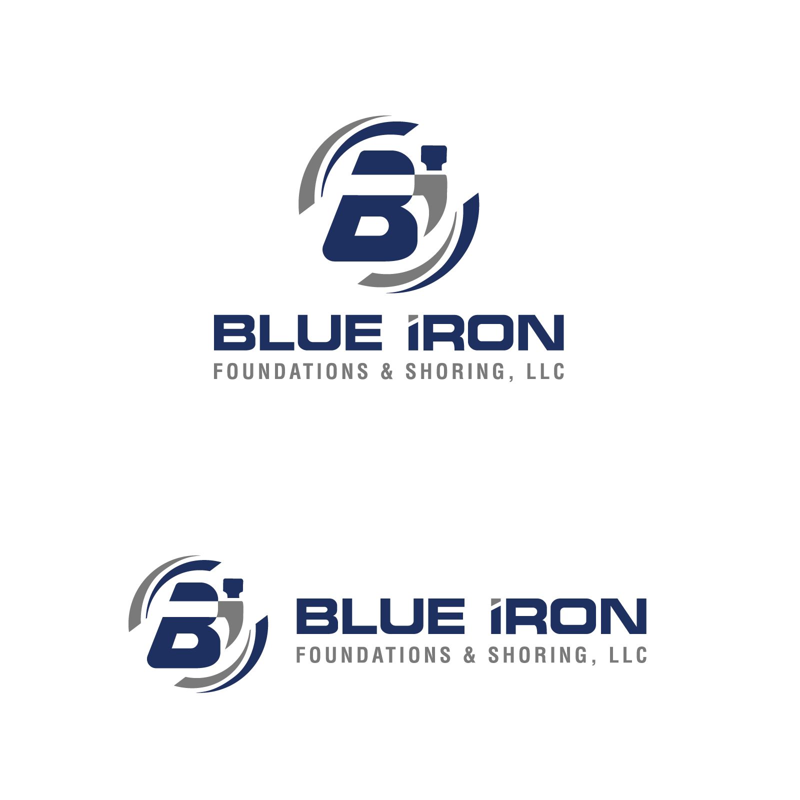 Logo Design by musa-fir for Blue Iron Foundations & Shoring, LLC | Design #36785477