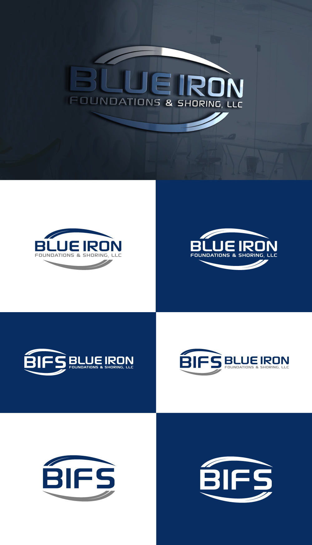 Logo-Design von AbdurRahim@ für Blue Iron Foundations & Shoring, LLC | Design #36786325