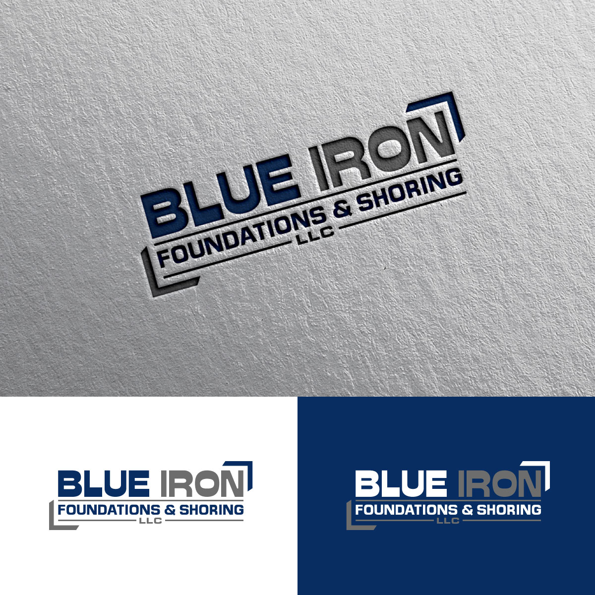 Logo Design by Alex Henry for Blue Iron Foundations & Shoring, LLC | Design #36785767