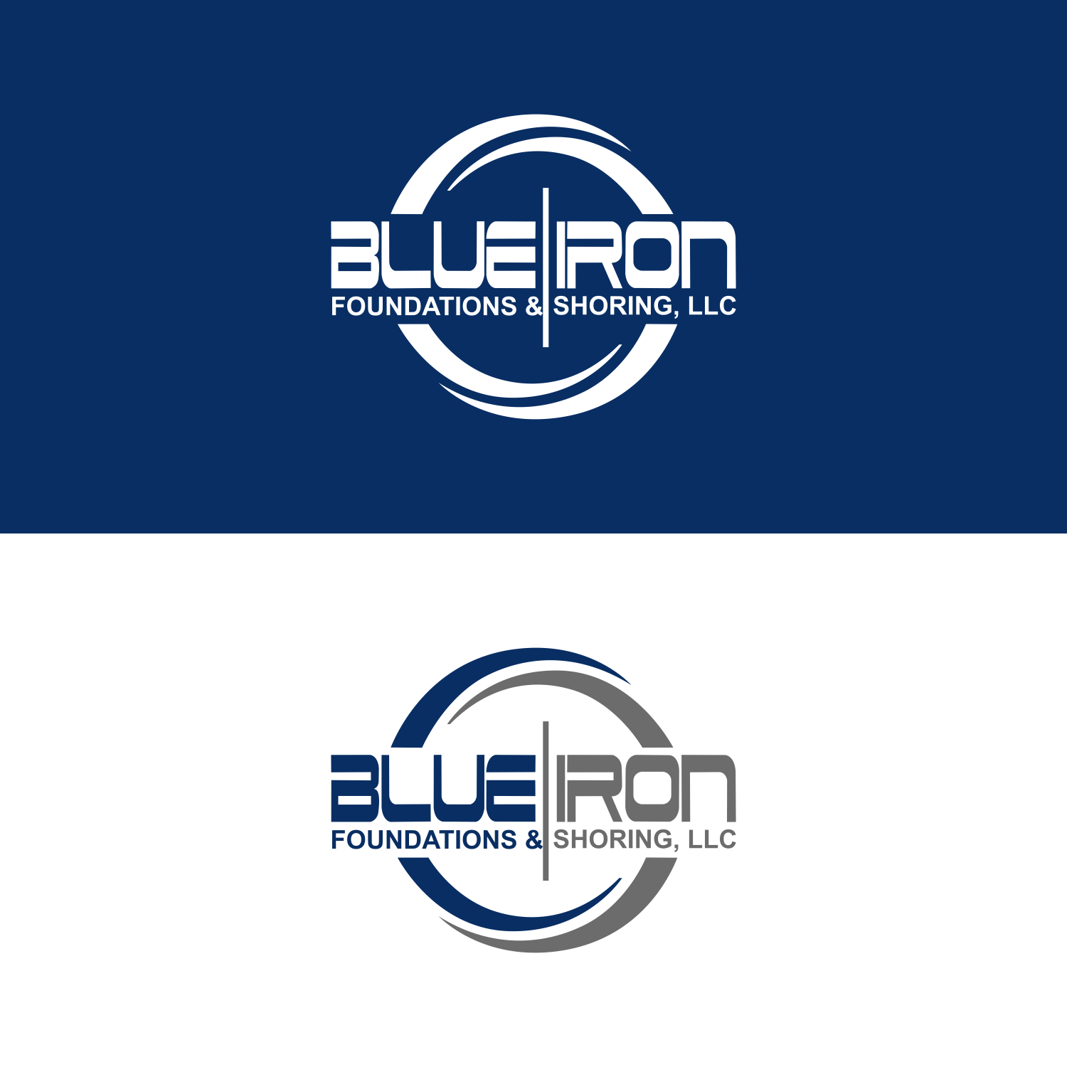Logo Design by Eldmal for Blue Iron Foundations & Shoring, LLC | Design #36785682