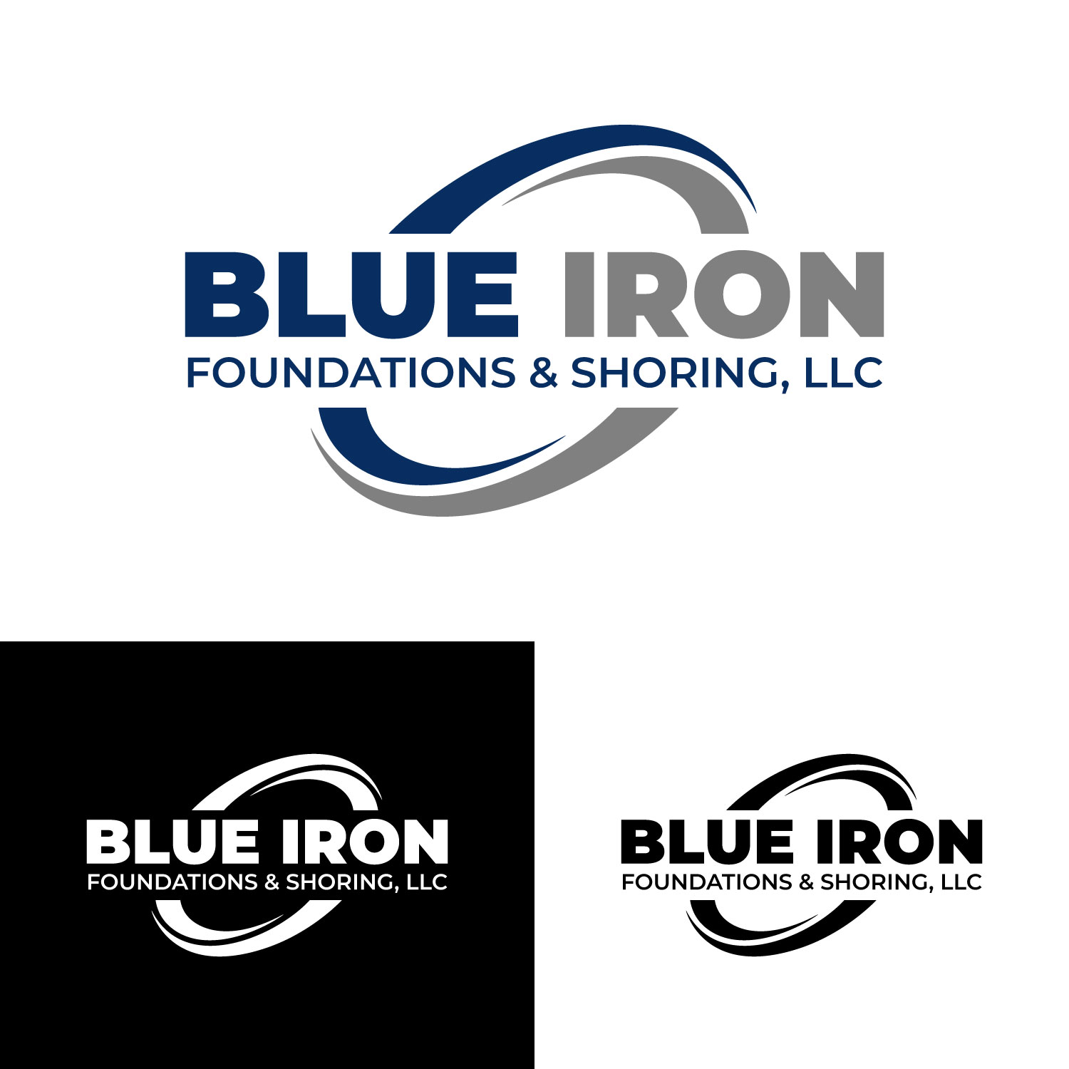 Logo Design by zogo for Blue Iron Foundations & Shoring, LLC | Design #36786995