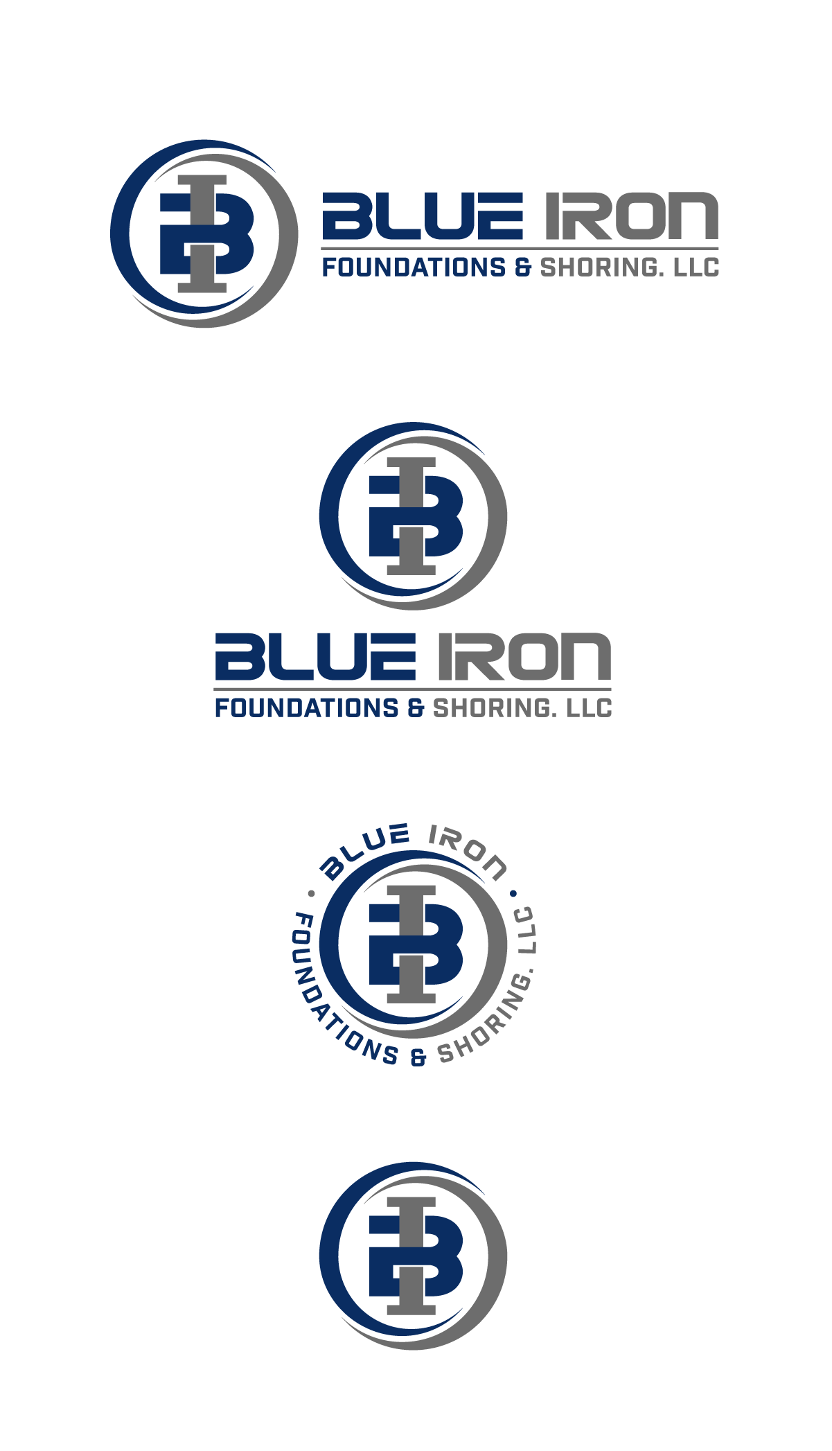 Logo Design by Nurica for Blue Iron Foundations & Shoring, LLC | Design #36820910