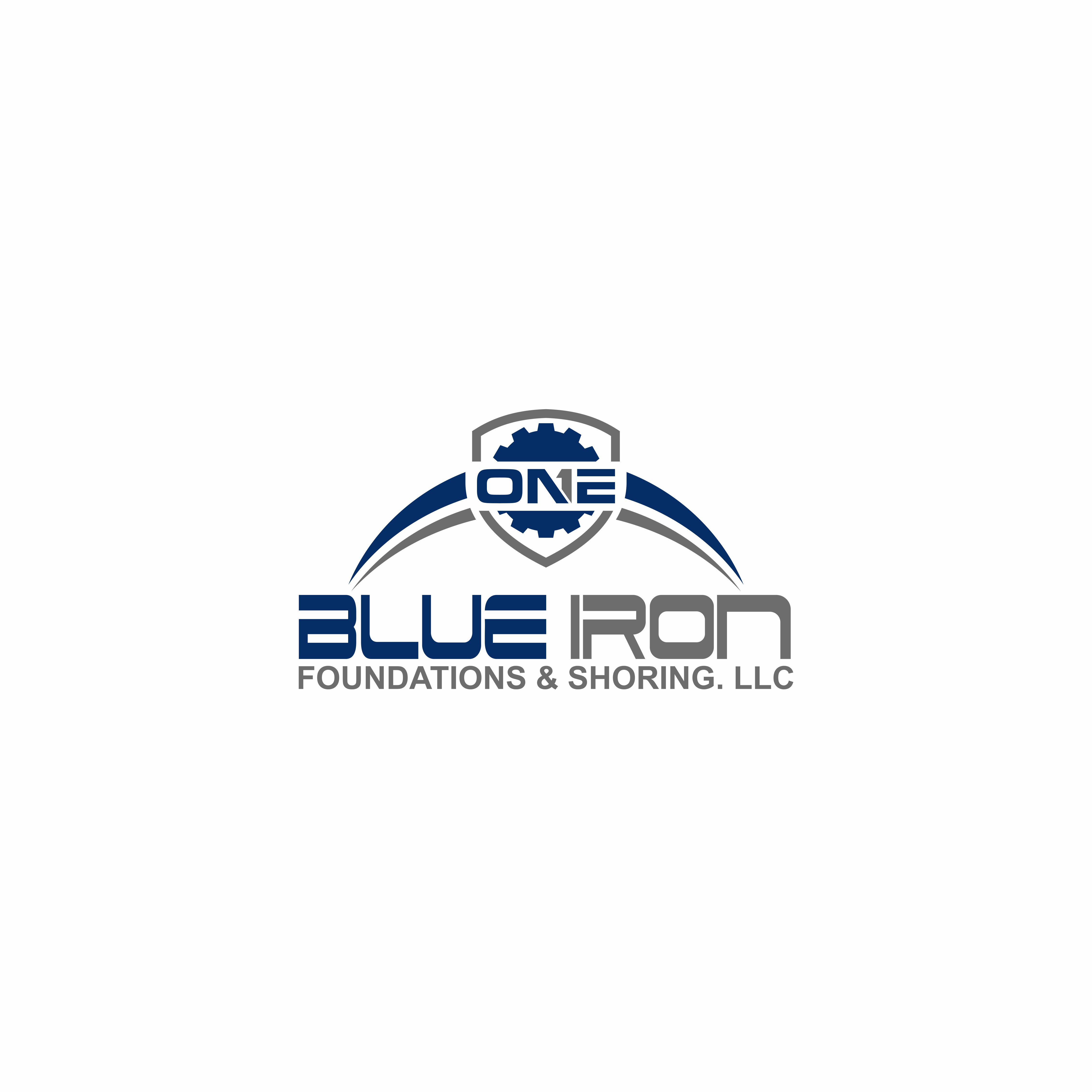 Logo Design by Killer Draw for Blue Iron Foundations & Shoring, LLC | Design #36802131