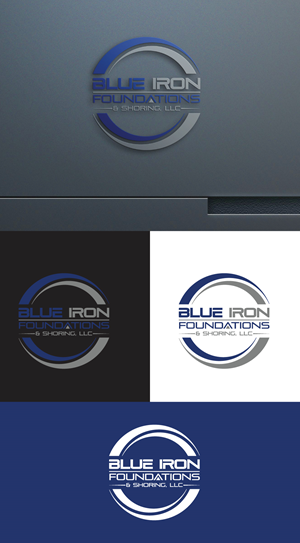 Logo Design by Bismillah logo for Blue Iron Foundations & Shoring, LLC | Design: #36786534