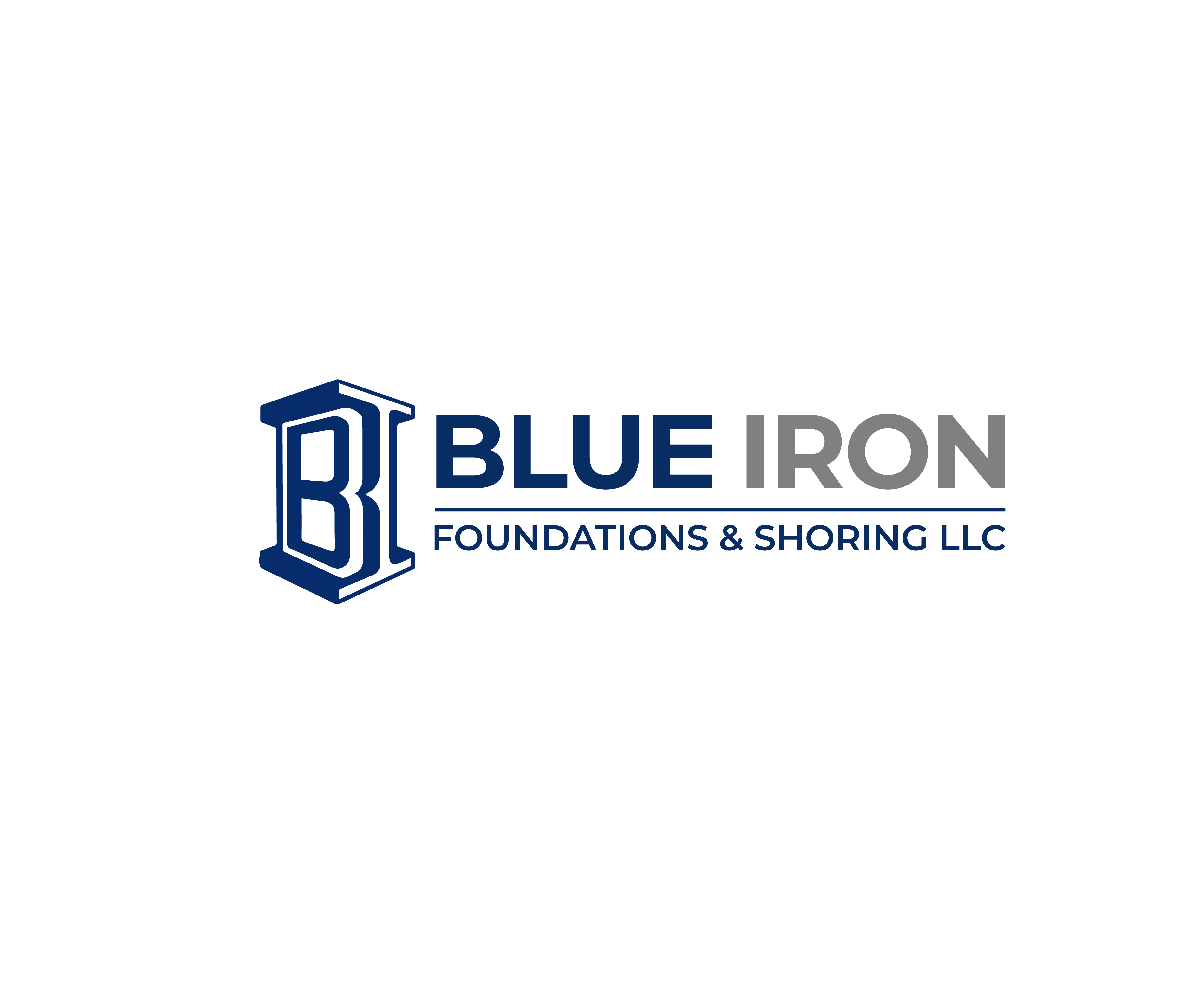 Logo Design by Chandan Kumar for Blue Iron Foundations & Shoring, LLC | Design #36825557