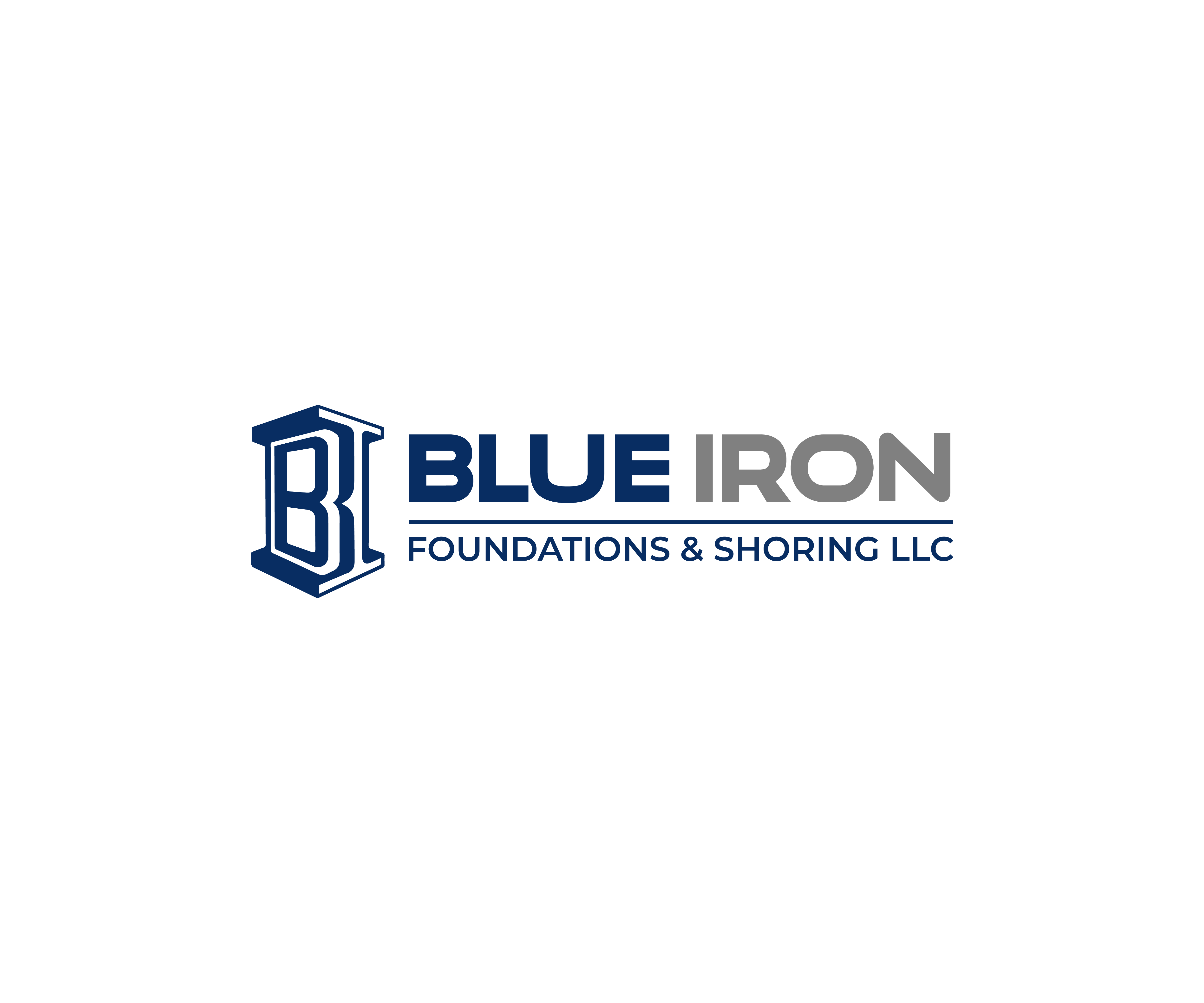 Logo Design by Chandan Kumar for Blue Iron Foundations & Shoring, LLC | Design #36825558
