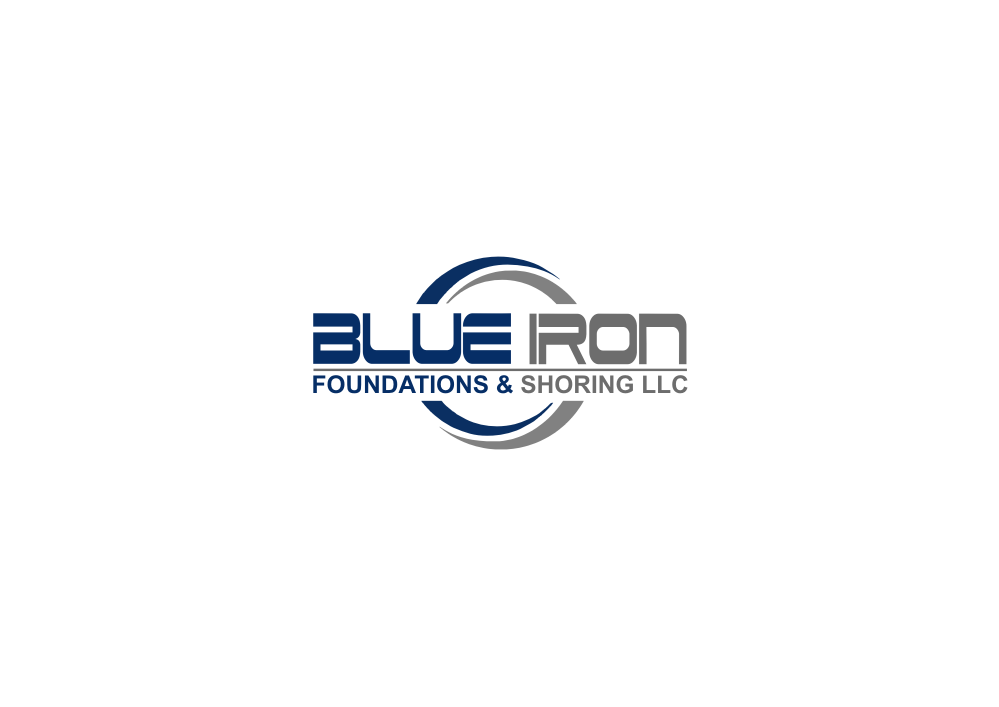 Logo Design by Amduat Design for Blue Iron Foundations & Shoring, LLC | Design #36787100