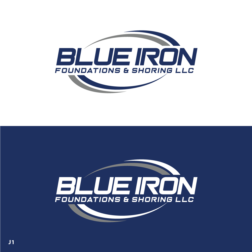 Logo Design by Sujit Banerjee for Blue Iron Foundations & Shoring, LLC | Design #36788025