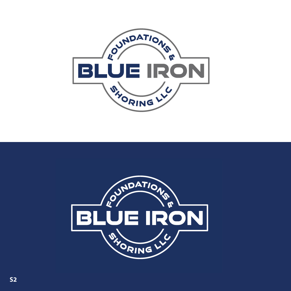 Logo Design by Sujit Banerjee for Blue Iron Foundations & Shoring, LLC | Design #36788030