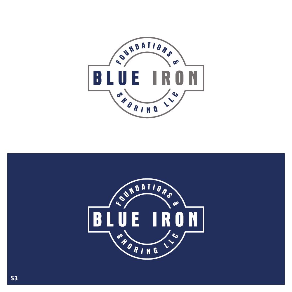 Logo Design by Sujit Banerjee for Blue Iron Foundations & Shoring, LLC | Design #36822210